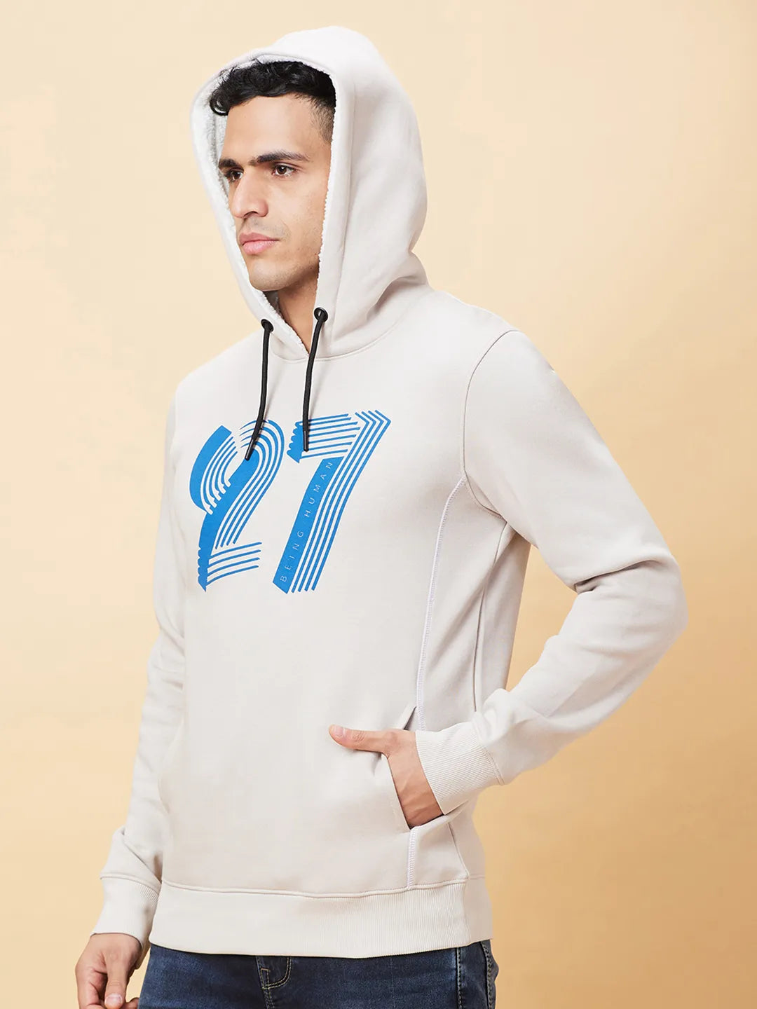 Being Human Clothing Mens-Top Hoody Cement