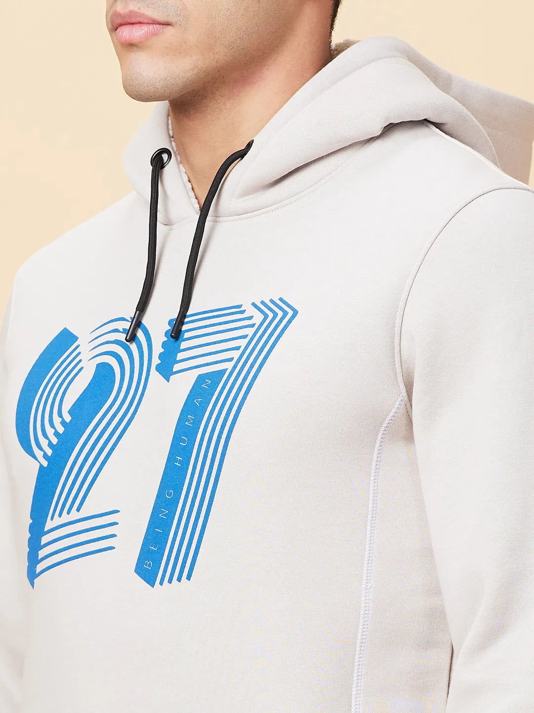 Being Human Clothing Mens-Top Hoody Cement