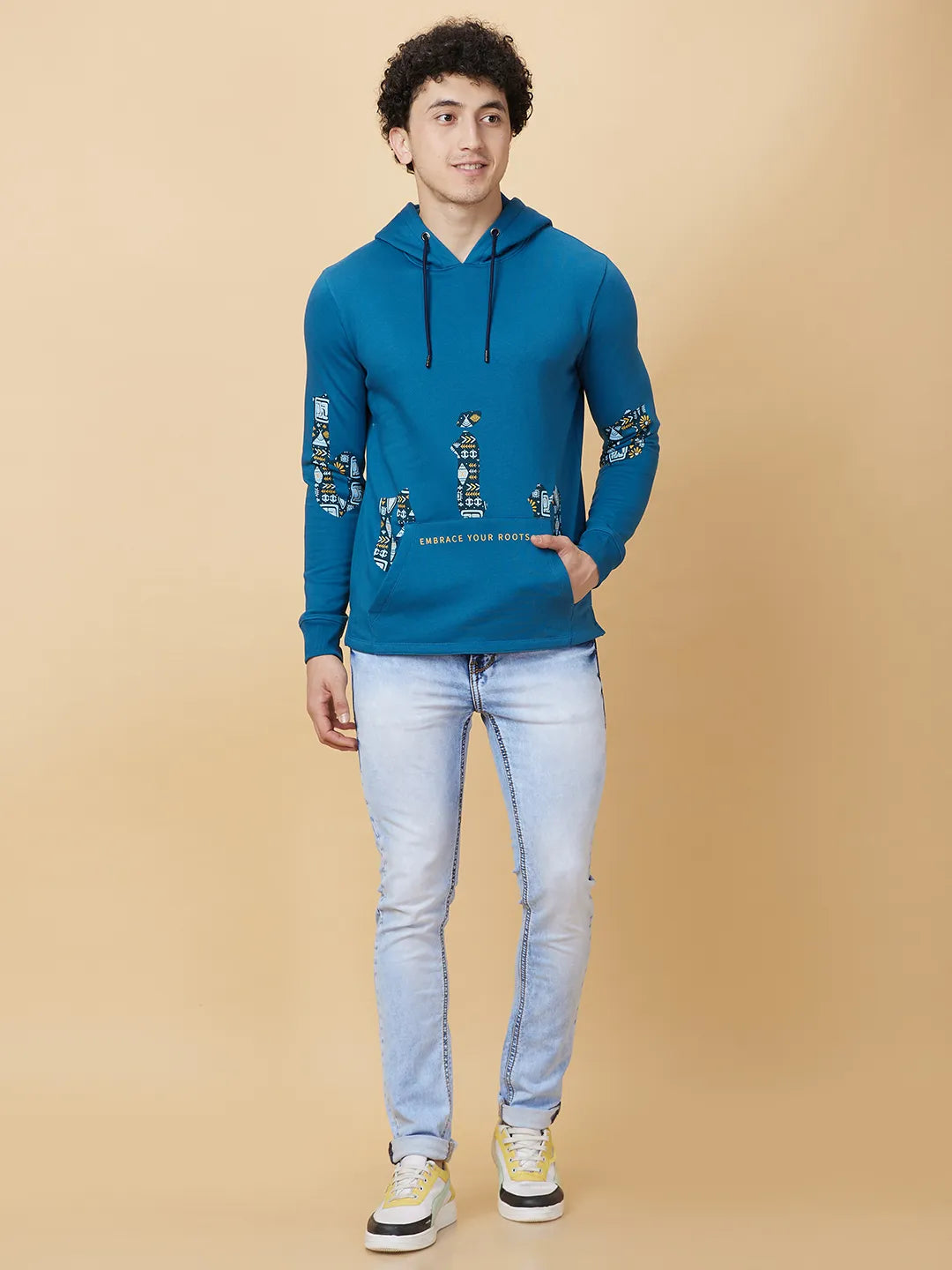 Being Human Clothing Mens-Top Hoody Deep Teal