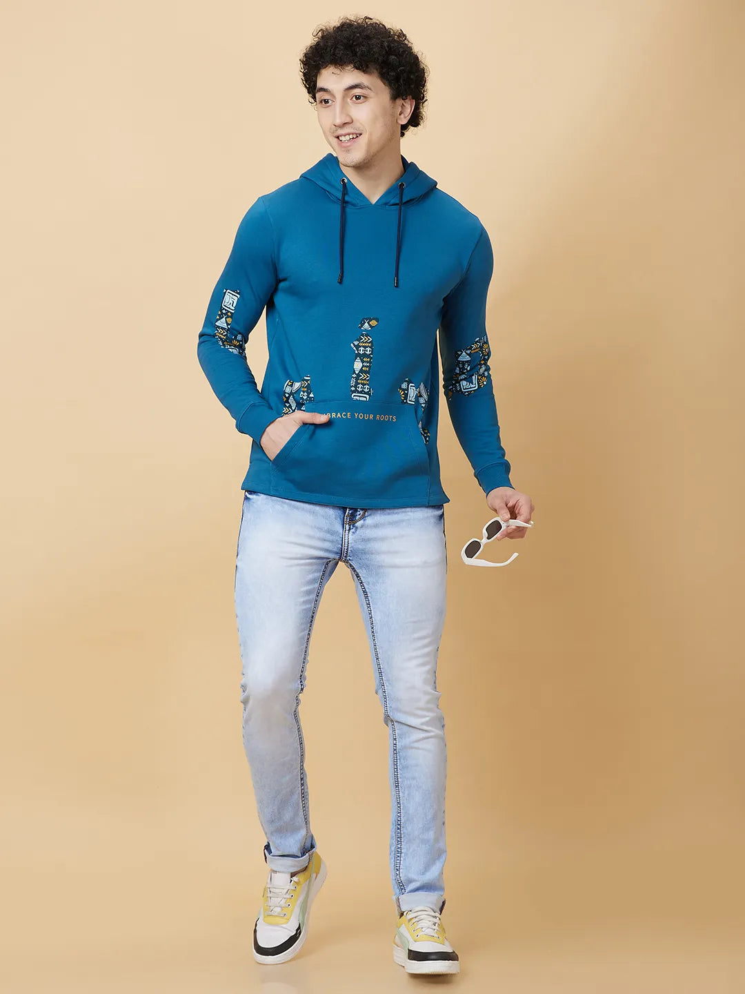 Being Human Clothing Mens-Top Hoody Deep Teal