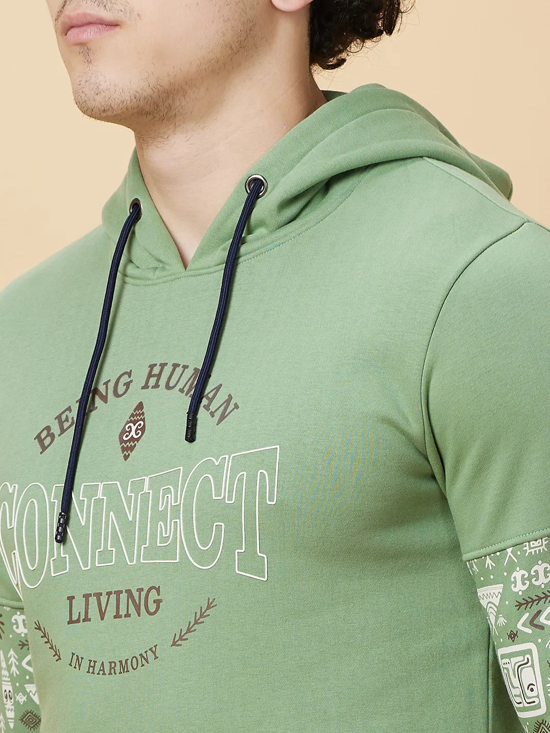 Being Human Clothing Mens-Top Hoody Fern Green