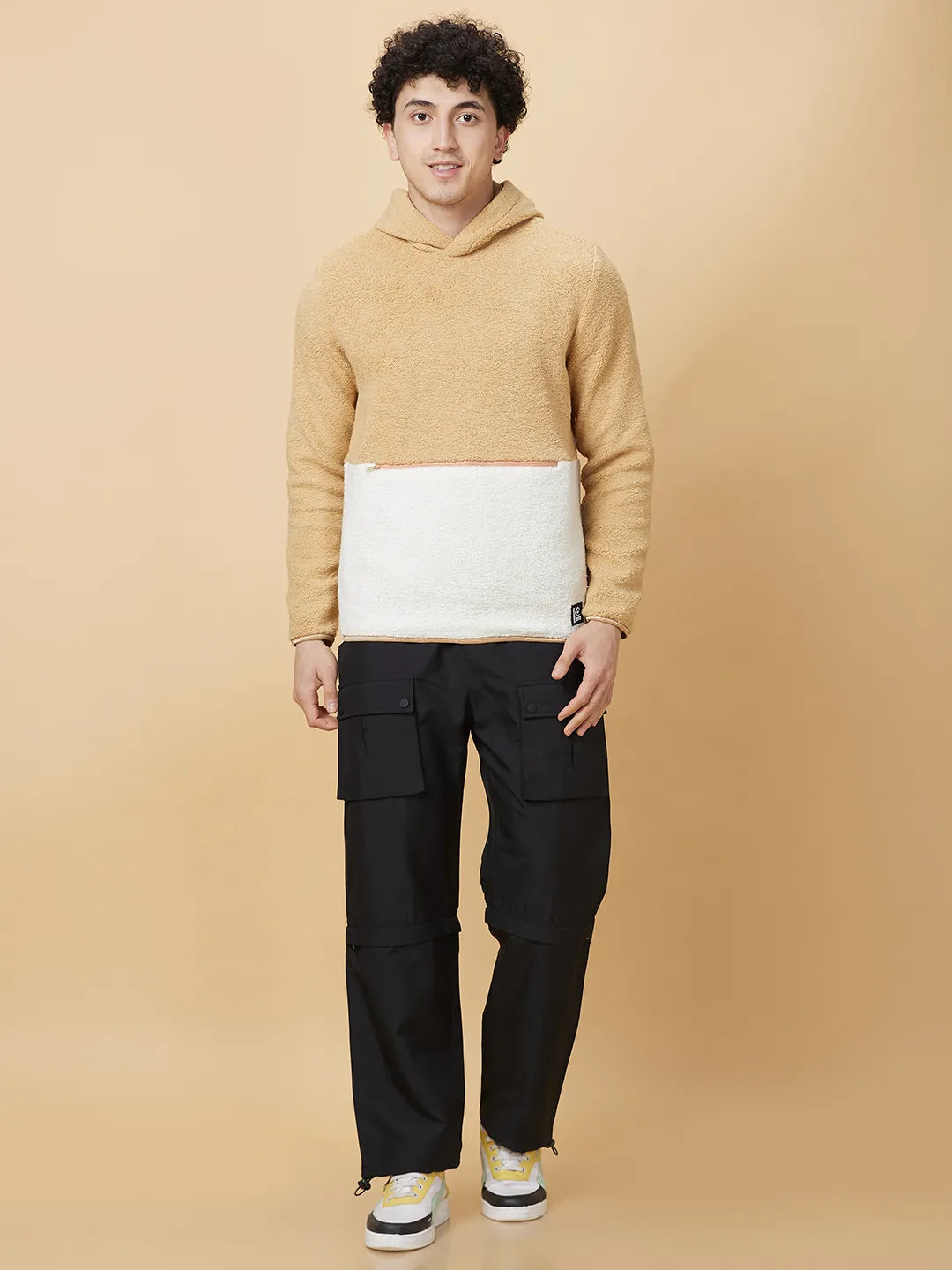 Being Human Clothing Mens-Top Hoody Beige & Ecru