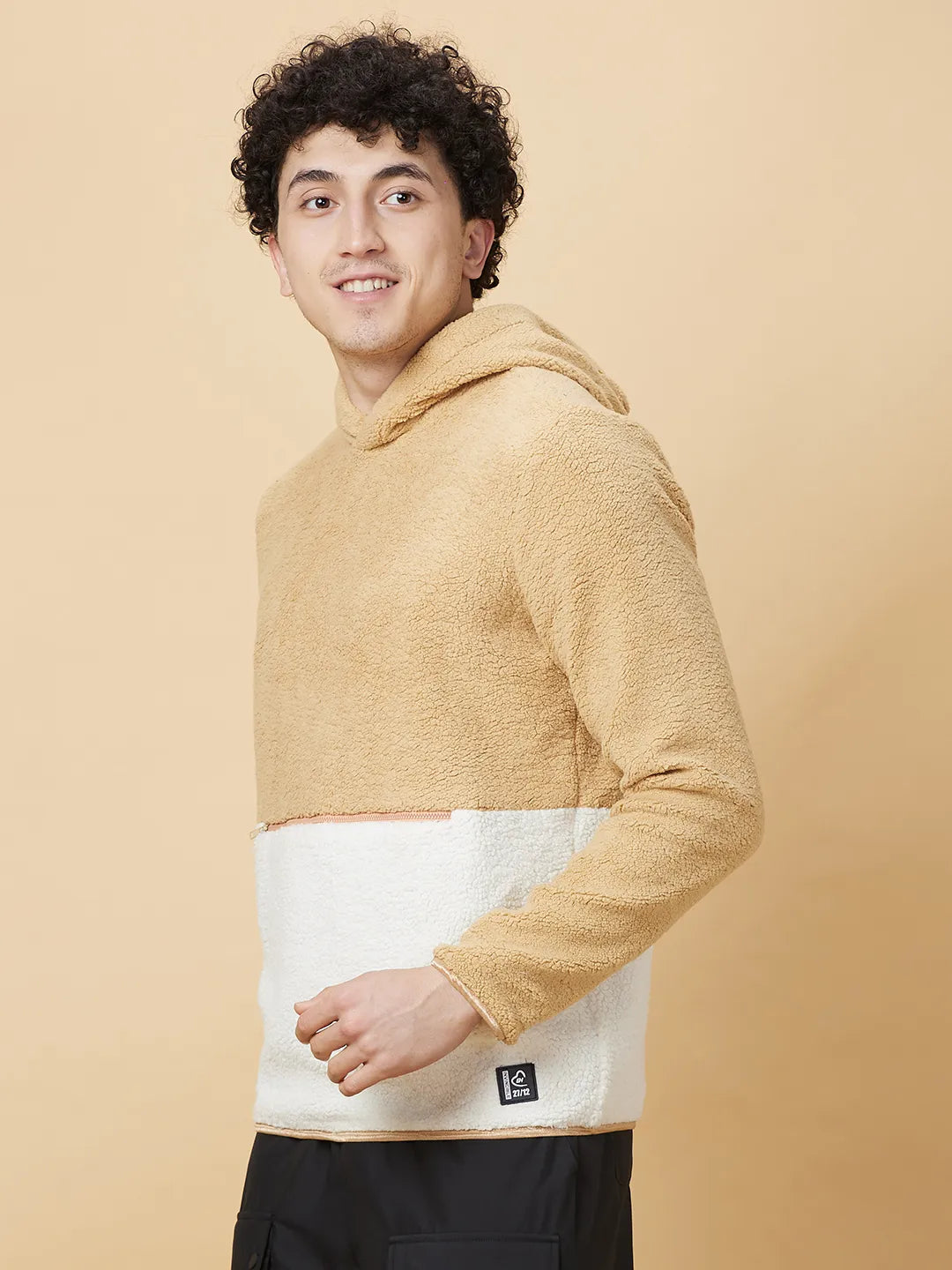 Being Human Clothing Mens-Top Hoody Beige & Ecru