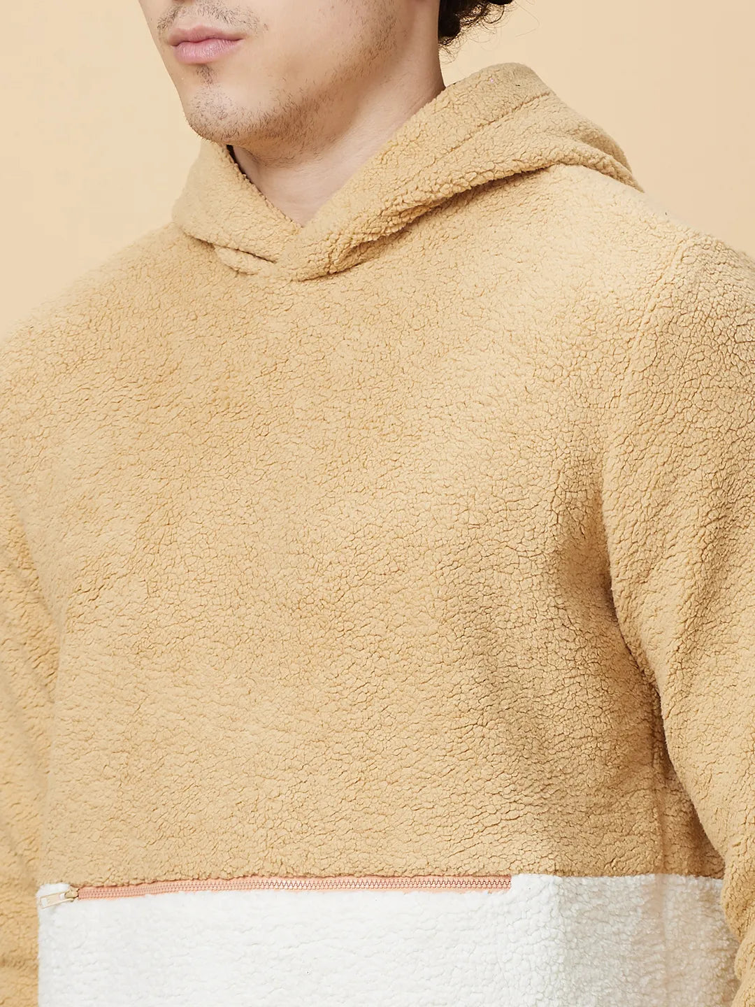 Being Human Clothing Mens-Top Hoody Beige & Ecru