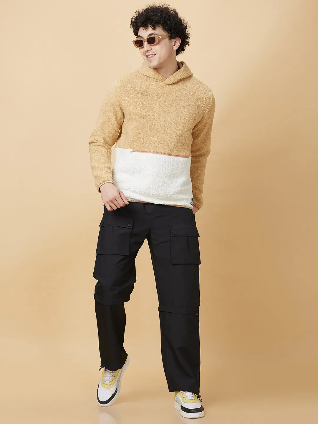 Being Human Clothing Mens-Top Hoody Beige & Ecru