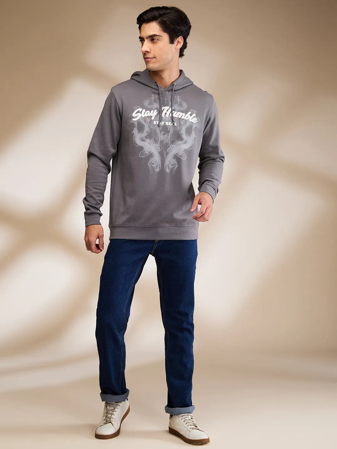 Being Human Clothing Mens-Top Hoody Dk.Grey