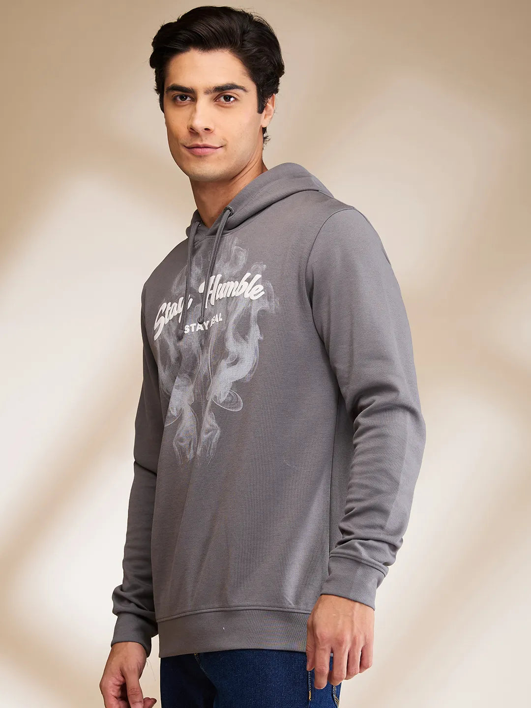 Being Human Clothing Mens-Top Hoody Dk.Grey