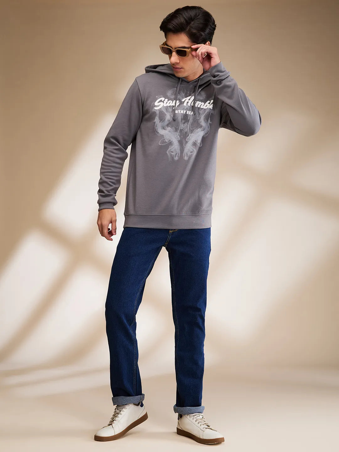 Being Human Clothing Mens-Top Hoody Dk.Grey