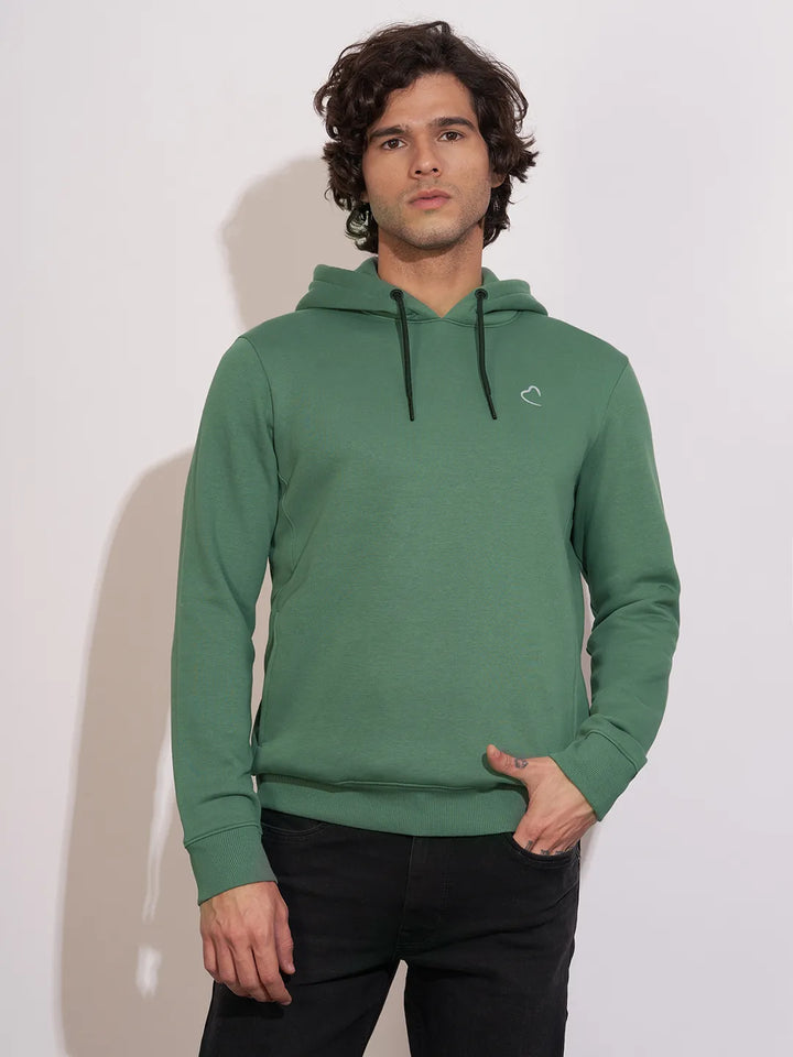 Green Regular Fit Men's Hoodie by Being Human Clothing