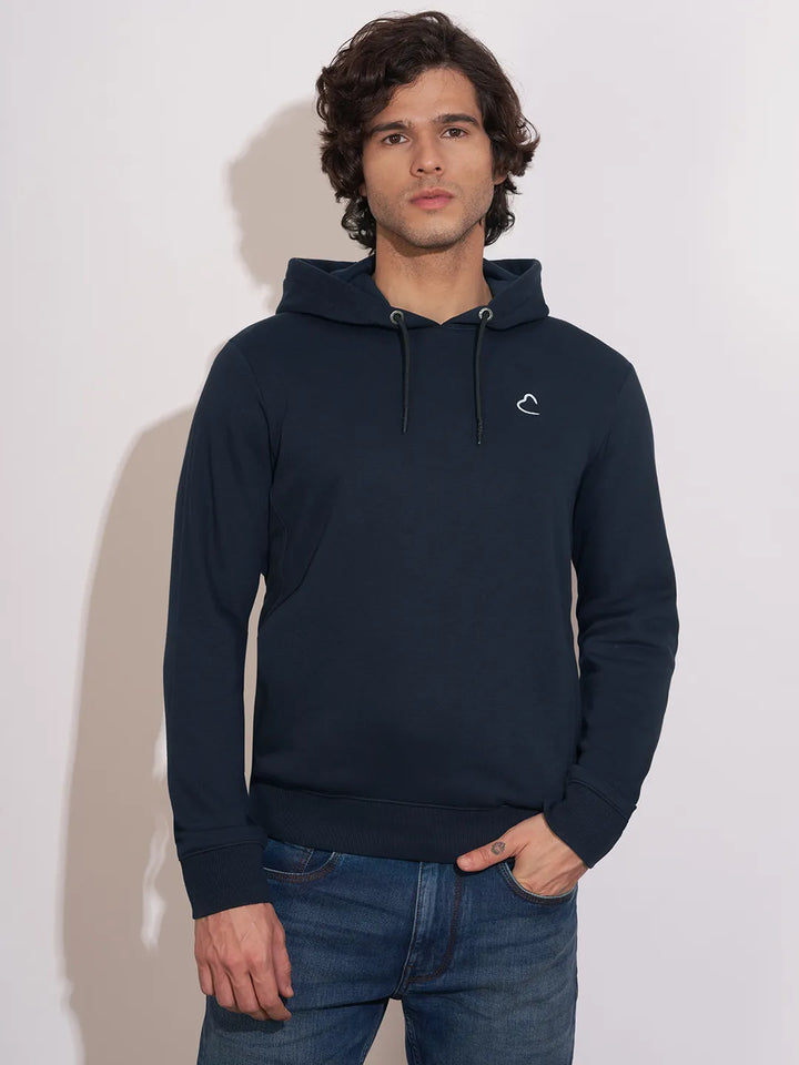 Navy Regular Fit Men's Hoodie by Being Human Clothing