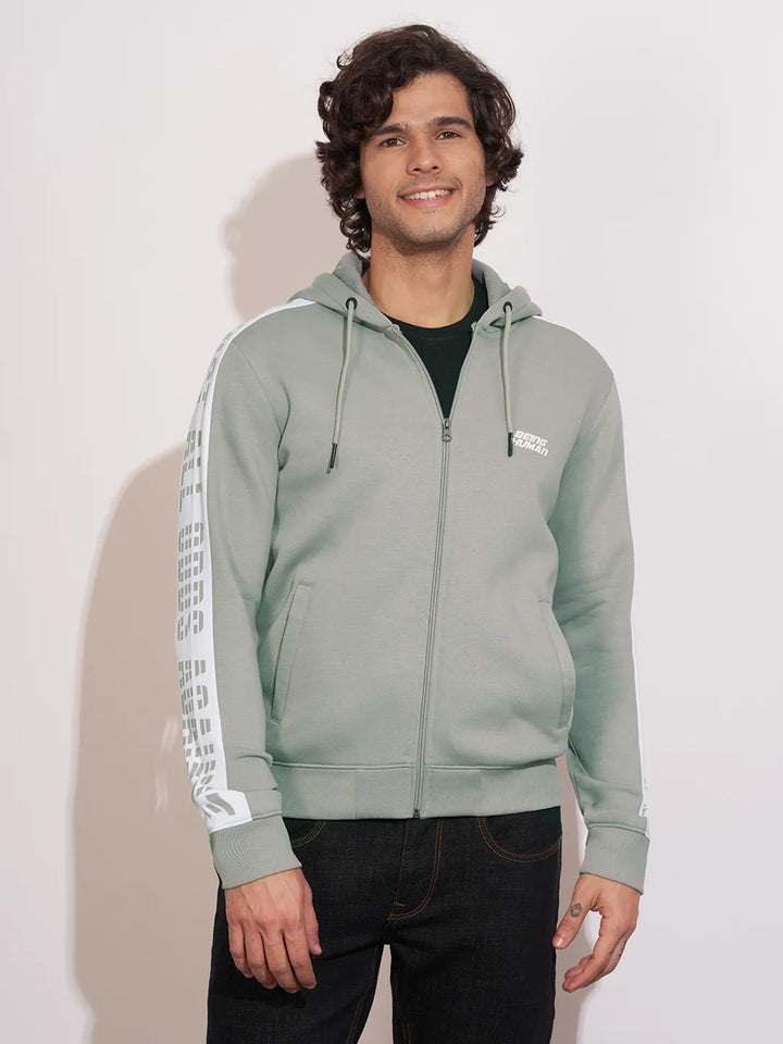 Silver Regular Fit Men's Hoodie by Being Human Clothing