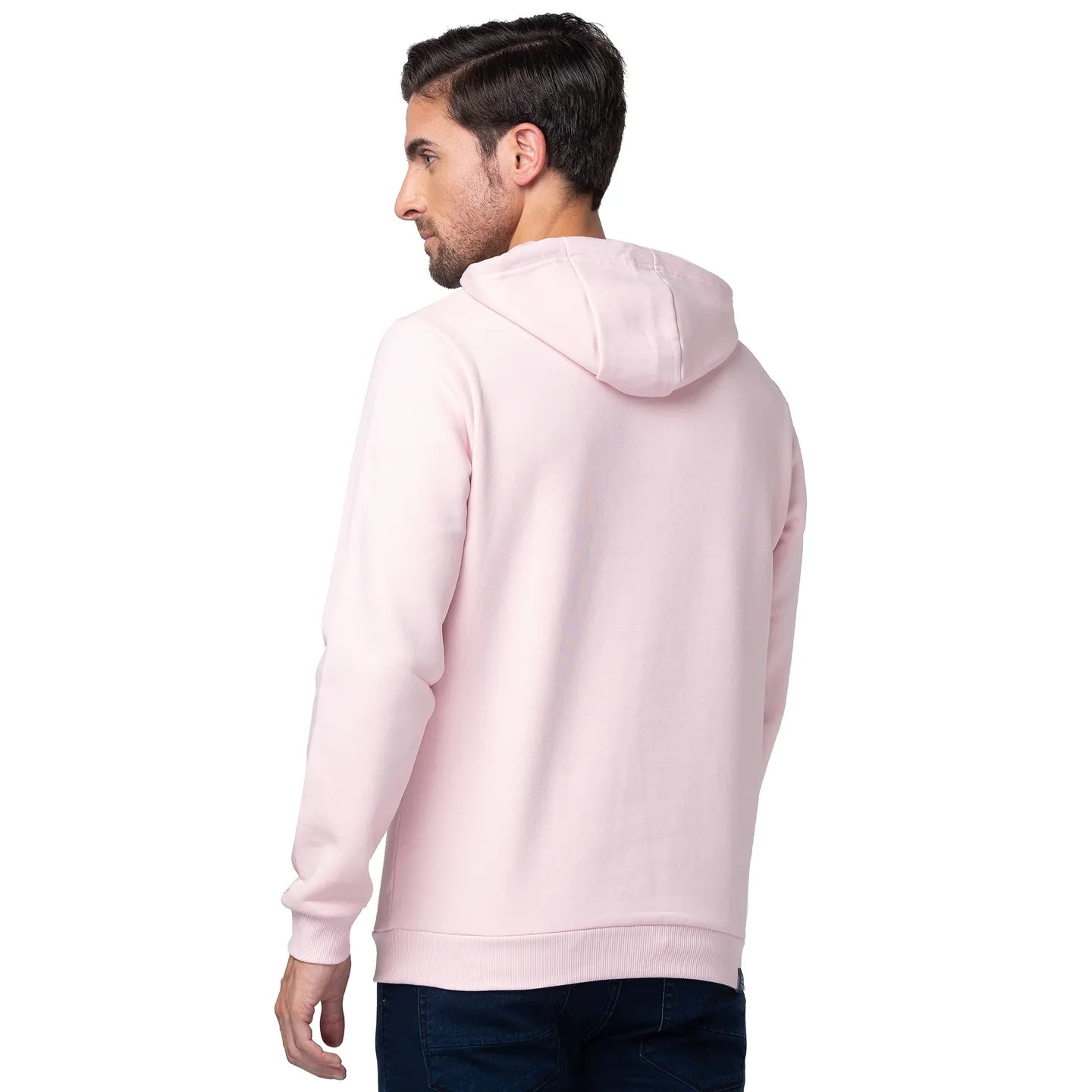 Being Human Clothing Men Regular Fit Hooded Hoody-Baby Pink