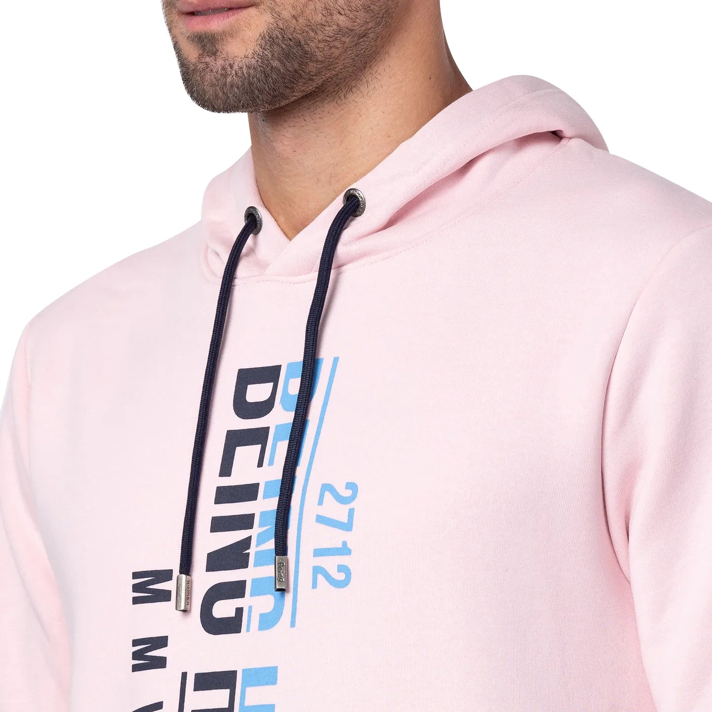 Being Human Clothing Men Regular Fit Hooded Hoody-Baby Pink