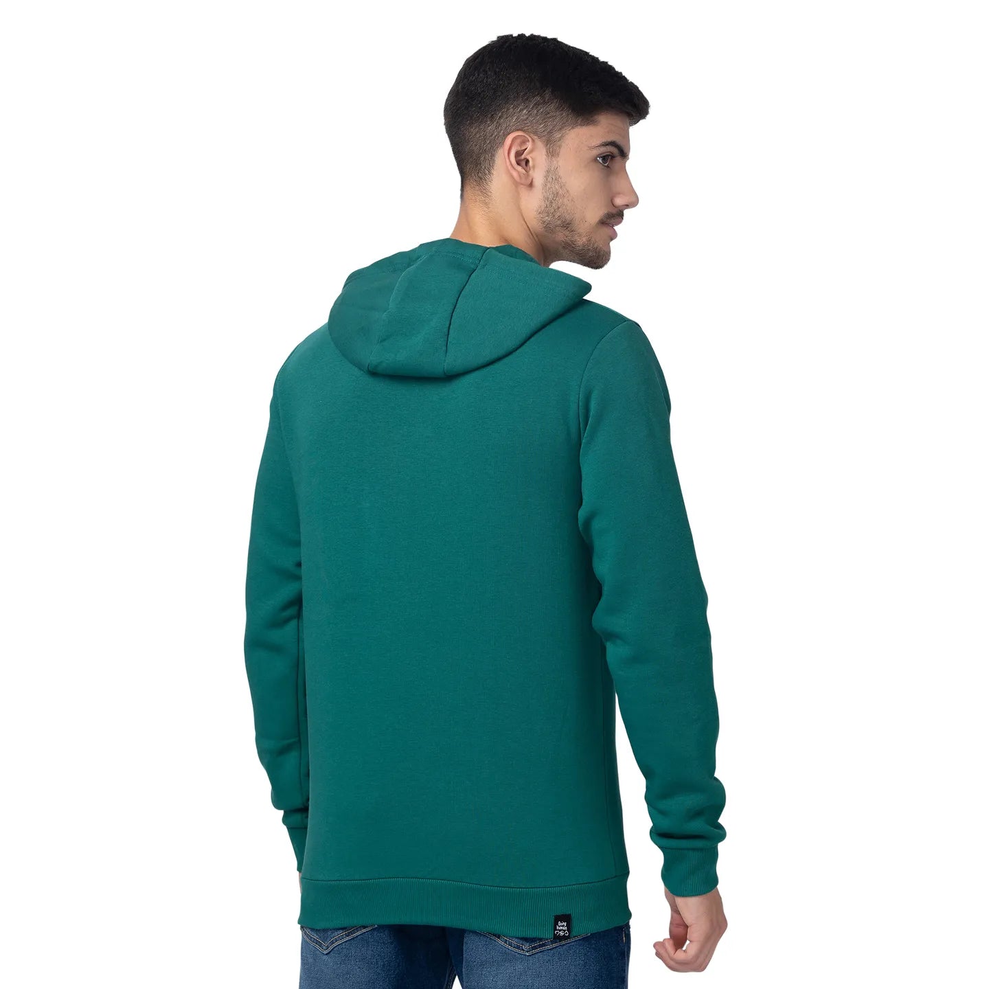 Being Human Clothing Men Regular Fit Hooded Hoody-Dk.Green