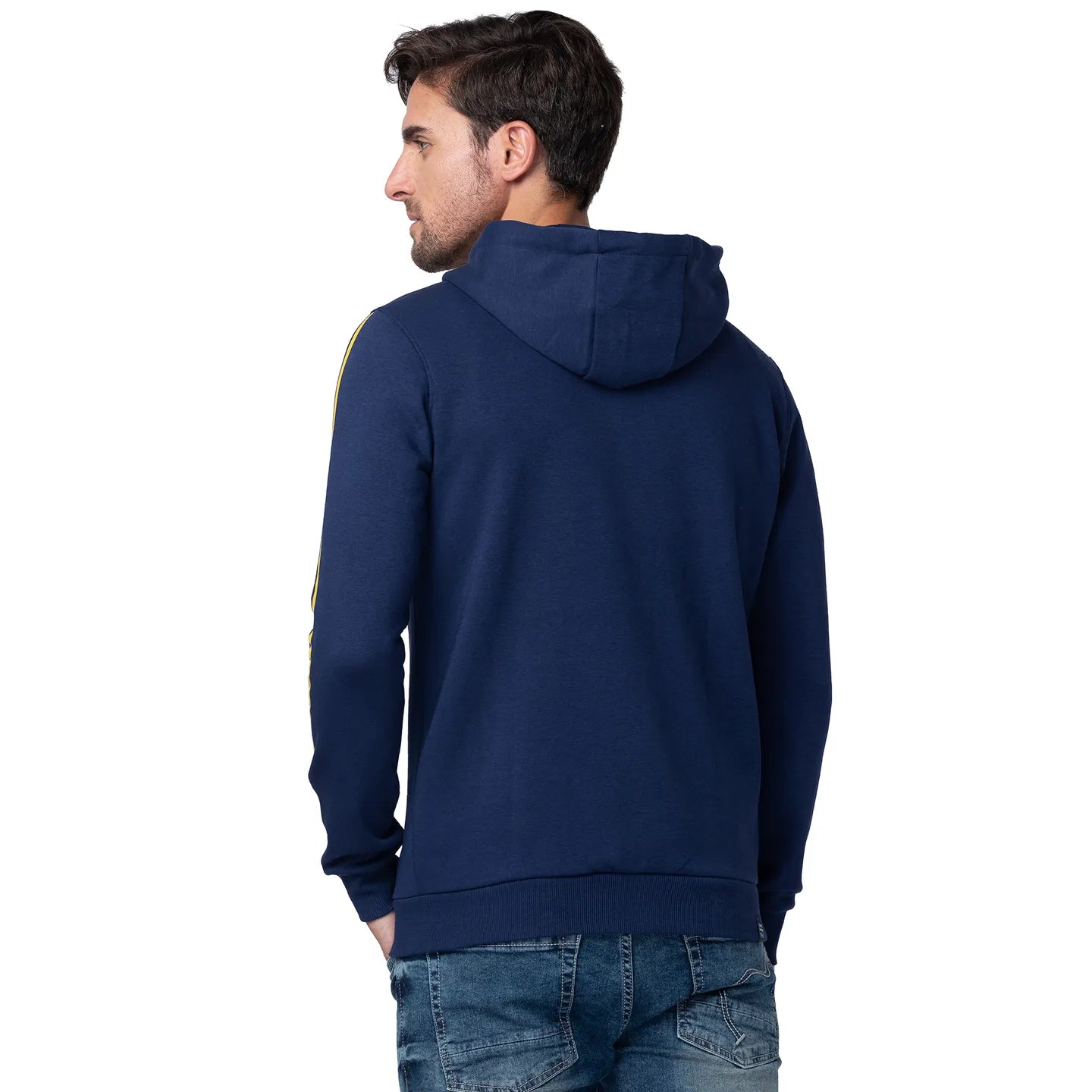 Blue Regular Fit  Long Sleeves Cotton Men's Hoodie by Being Human Clothing
