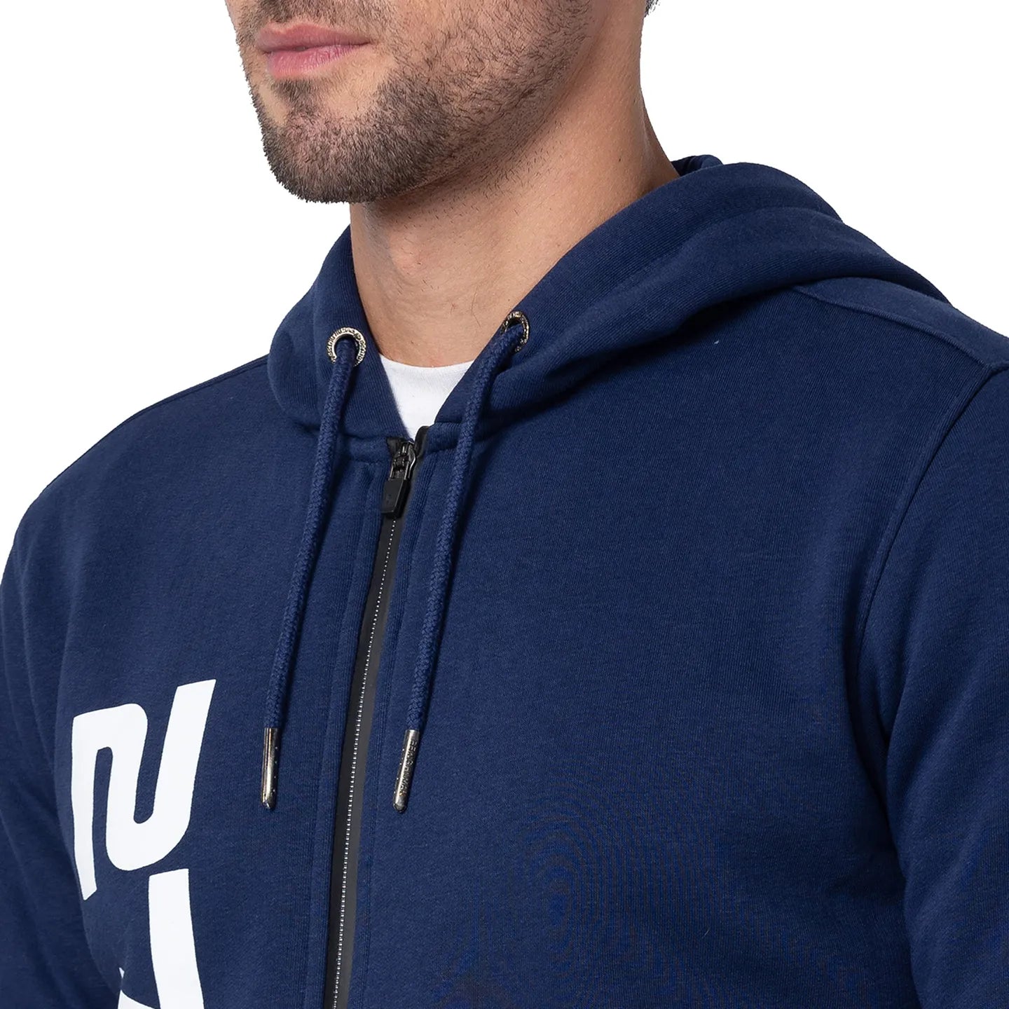 Blue Regular Fit  Long Sleeves Cotton Men's Hoodie by Being Human Clothing