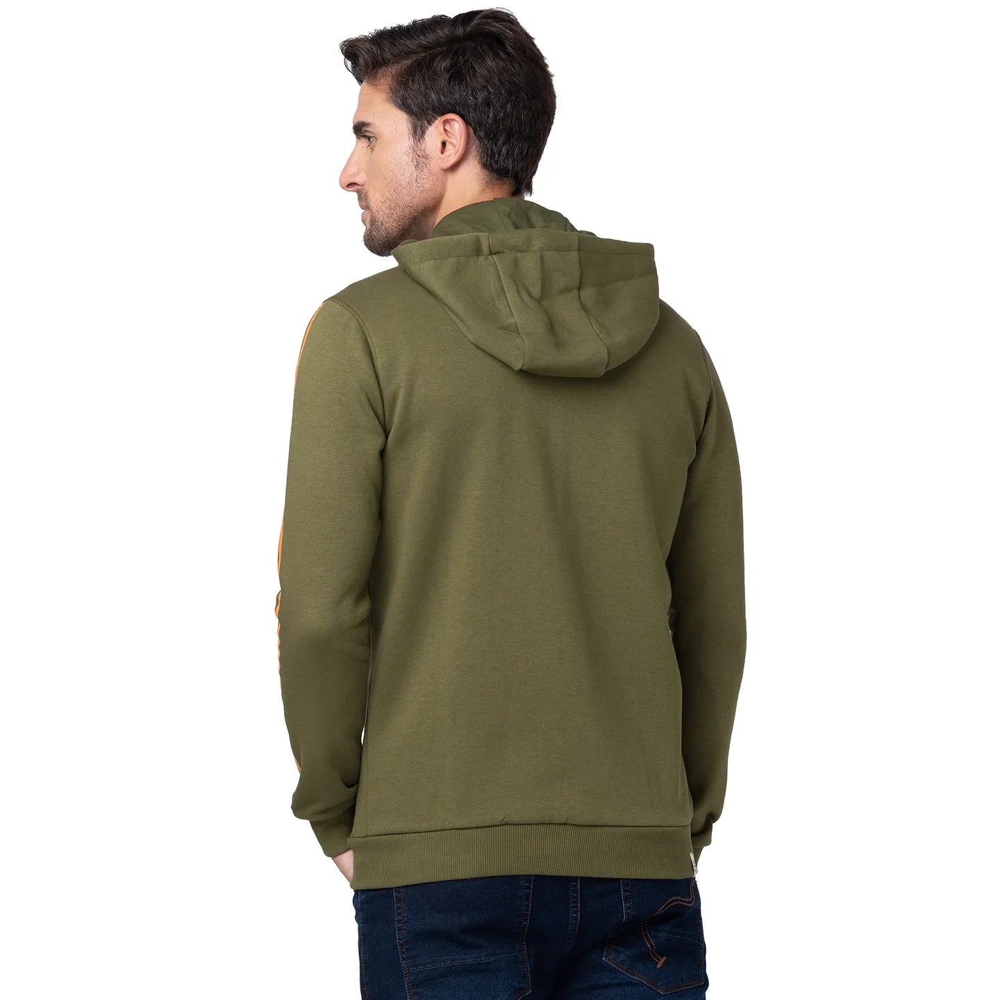 Being Human Clothing Men Regular Fit Hooded Hoody-Olive