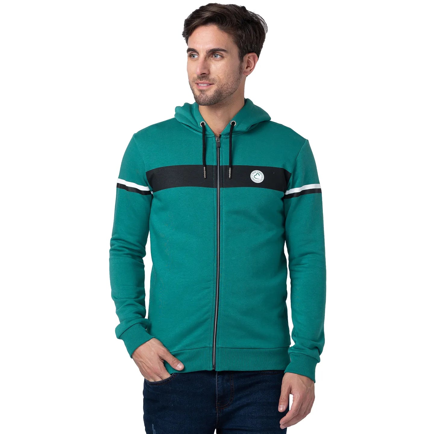 Being Human Clothing Men Regular Fit Hooded Hoody-Dk.Green