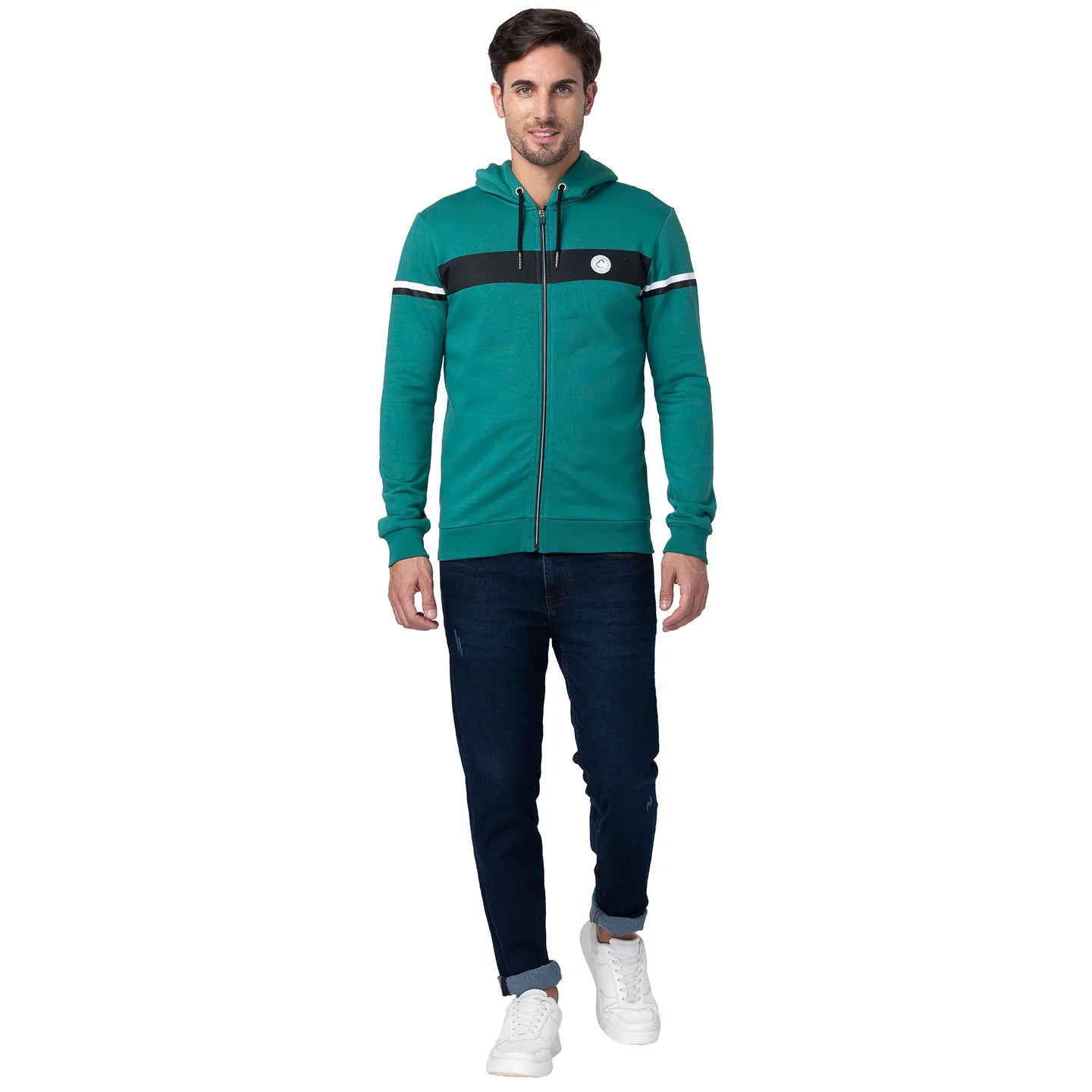 Being Human Clothing Men Regular Fit Hooded Hoody-Dk.Green