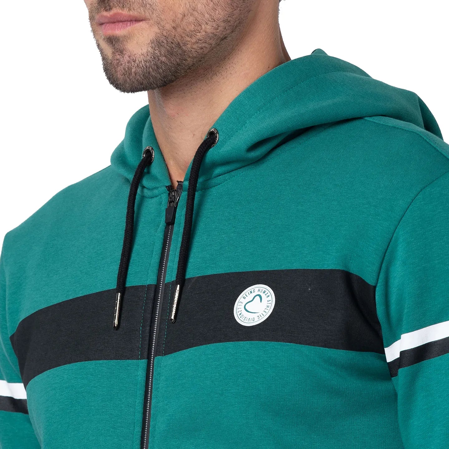 Being Human Clothing Men Regular Fit Hooded Hoody-Dk.Green