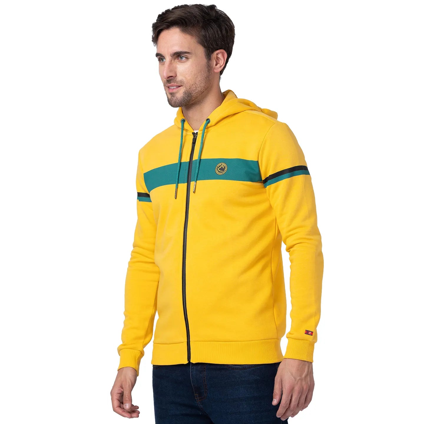 Being Human Clothing Men Regular Fit Hooded Hoody-Yellow