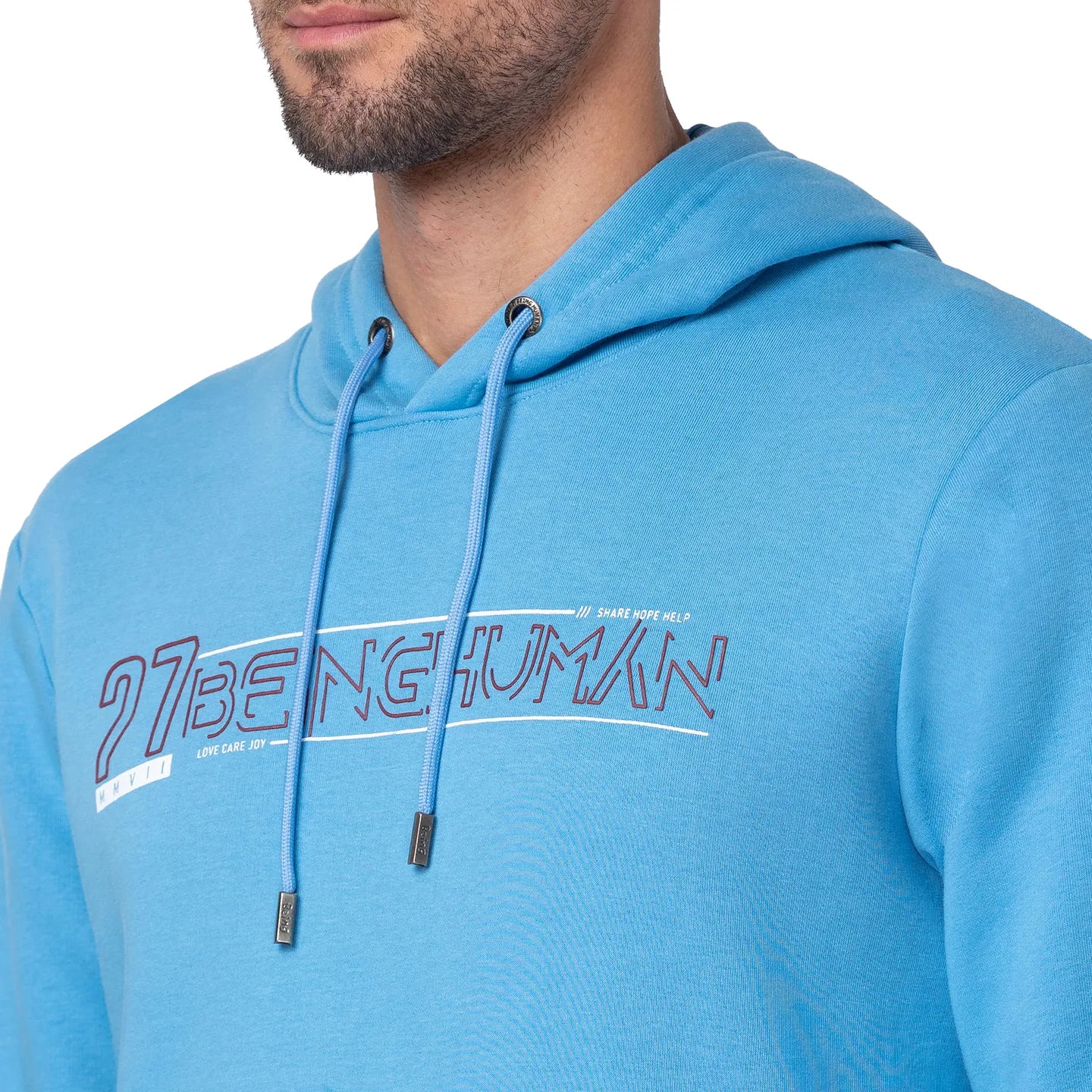 Being Human Clothing Men Regular Fit Hooded Hoody-Blue