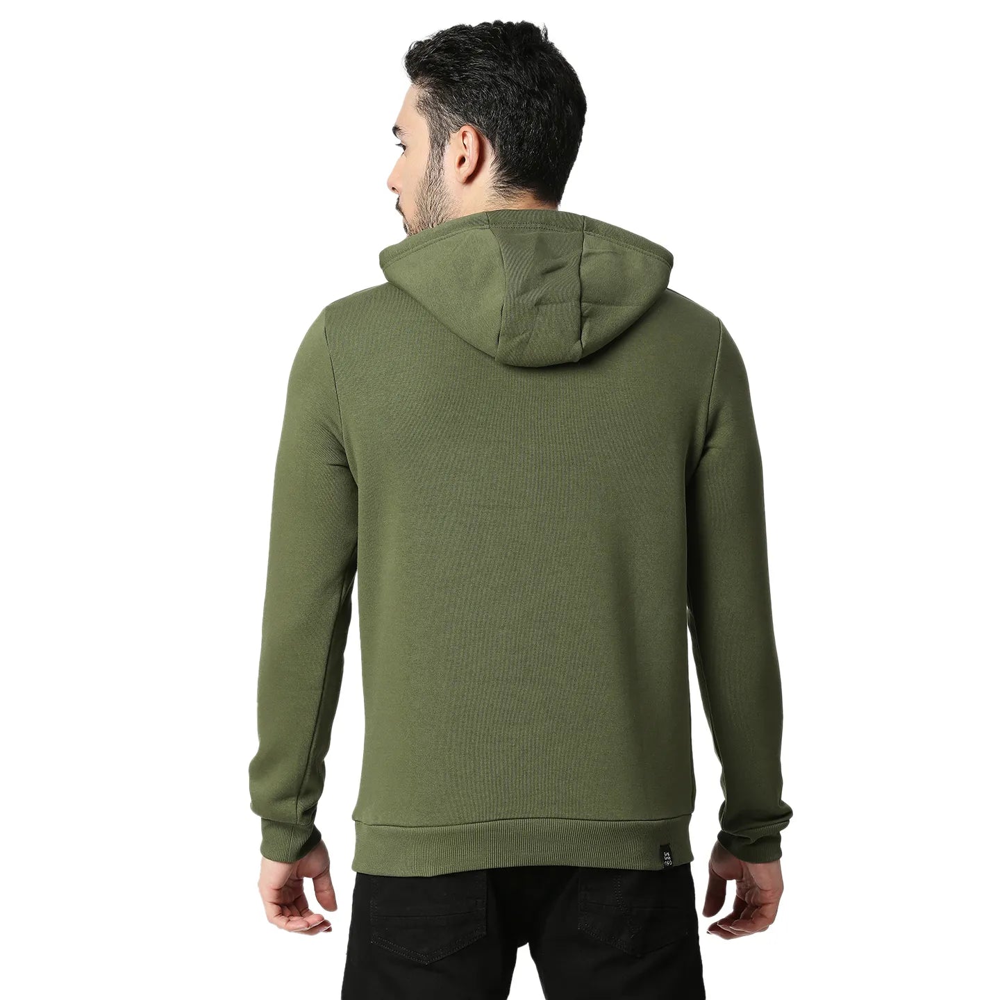 Being Human Clothing Men Regular Fit Hooded Hoody-Olive