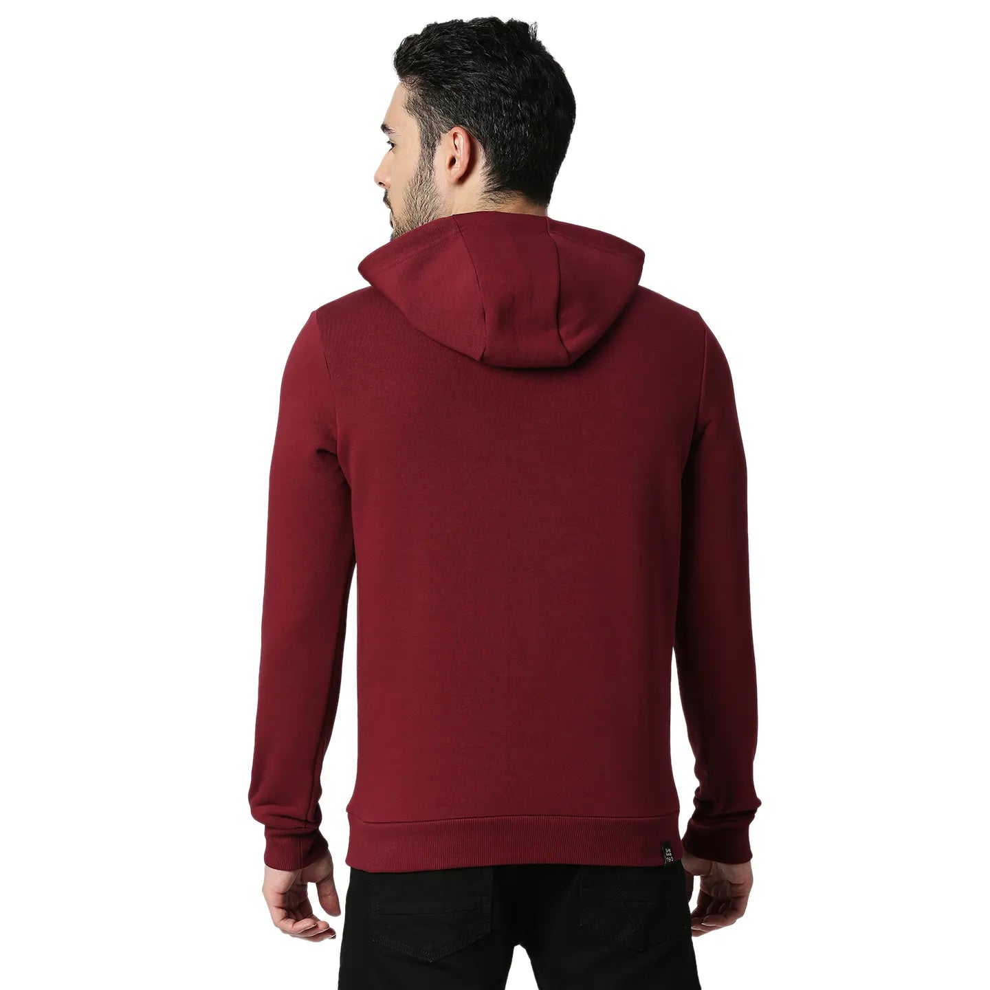 Being Human Clothing Men Regular Fit Hooded Hoody-Wine
