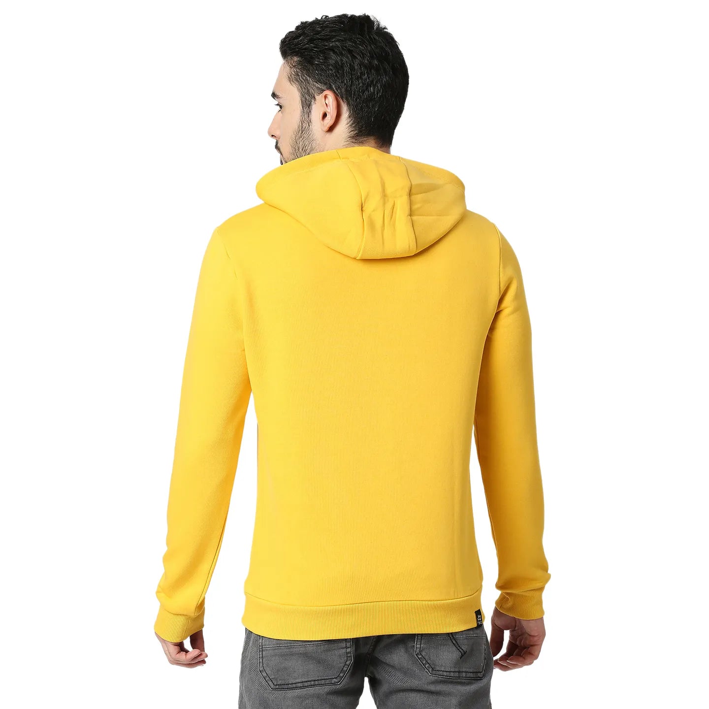 Being Human Clothing Men Regular Fit Hooded Hoody-Yellow