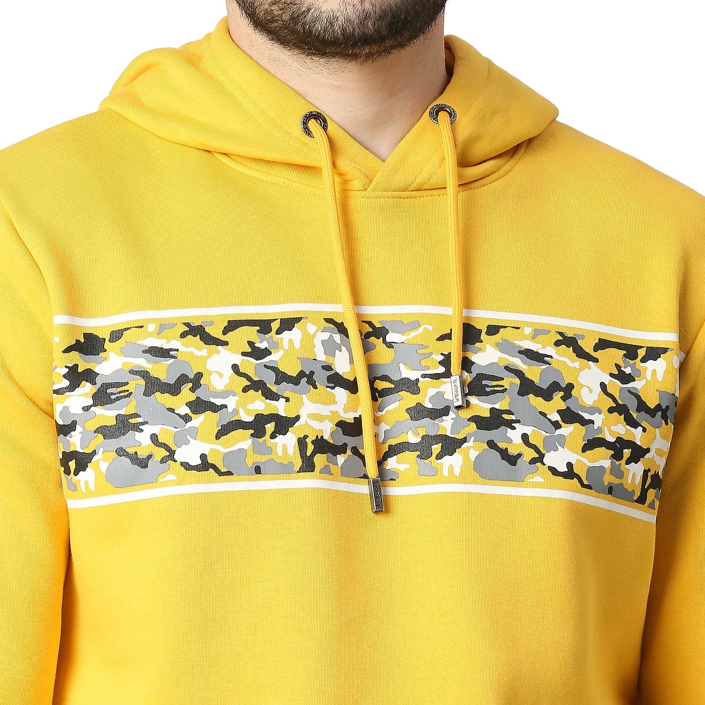 Being Human Clothing Men Regular Fit Hooded Hoody-Yellow
