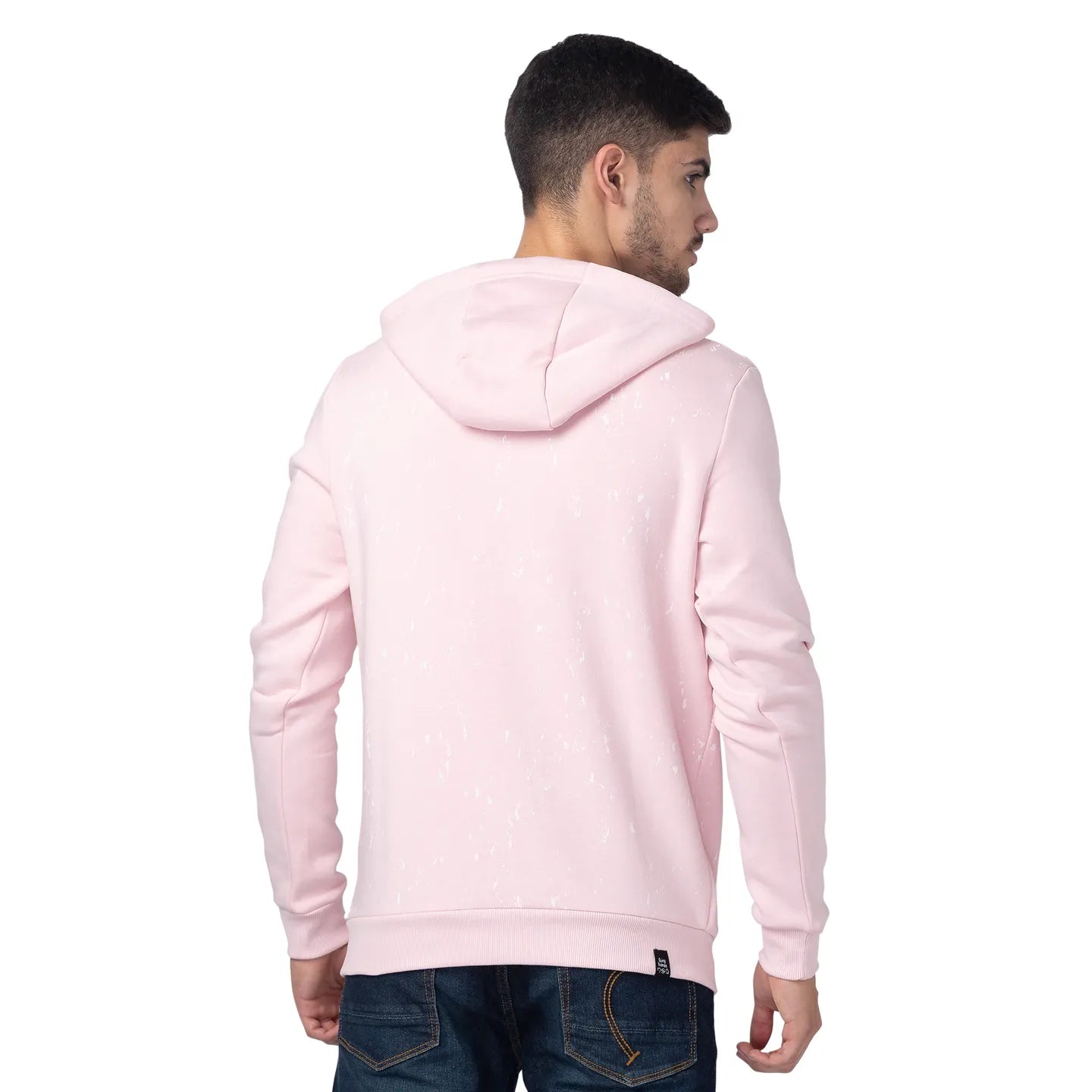 Being Human Clothing Men Regular Fit Hooded Hoody-Baby Pink