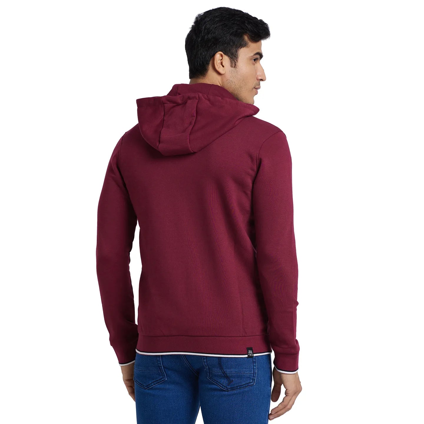 Being Human Clothing Men Regular Fit Hooded Hoody-Wine