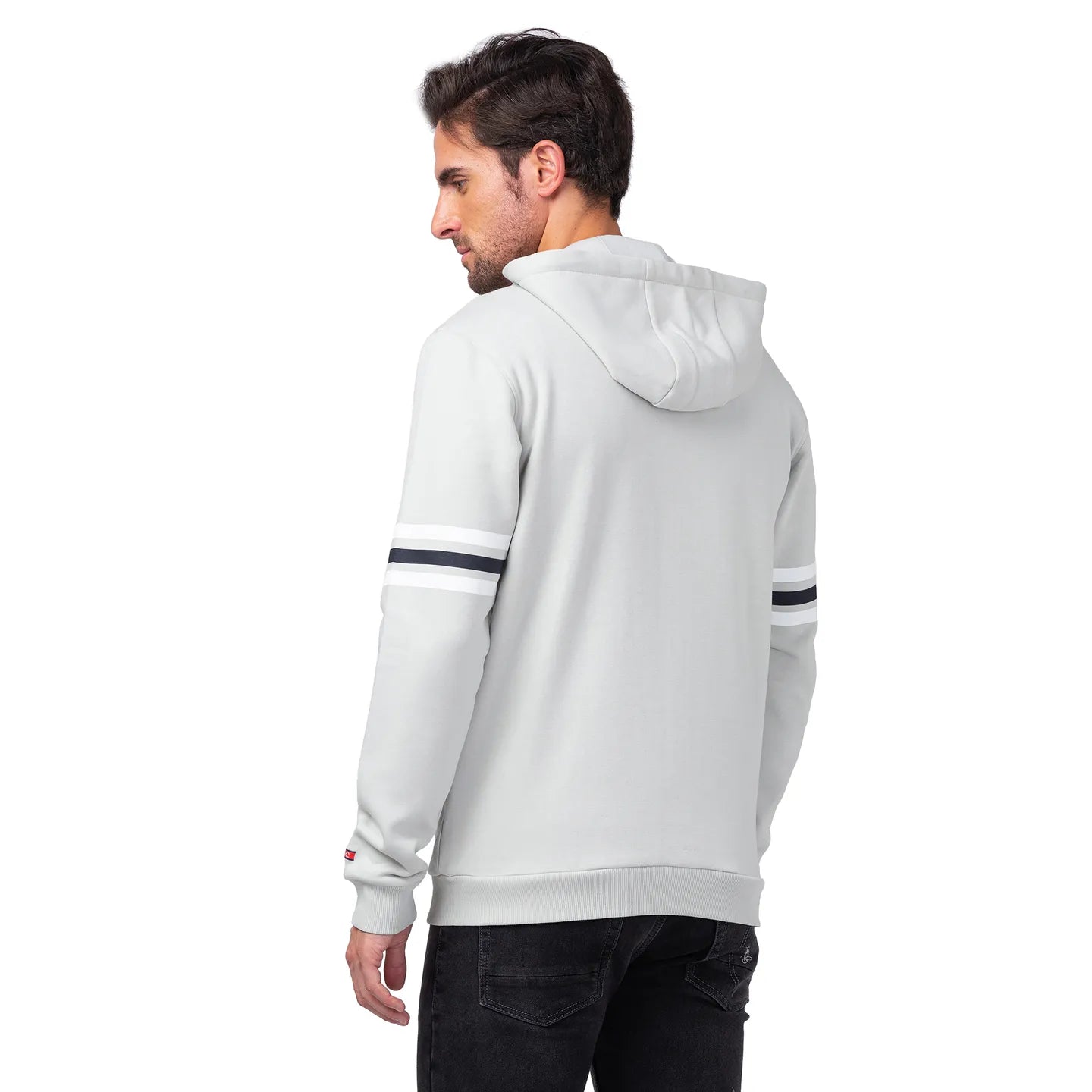 Being Human Clothing Men Regular Fit Hooded Hoody-Lt.Grey