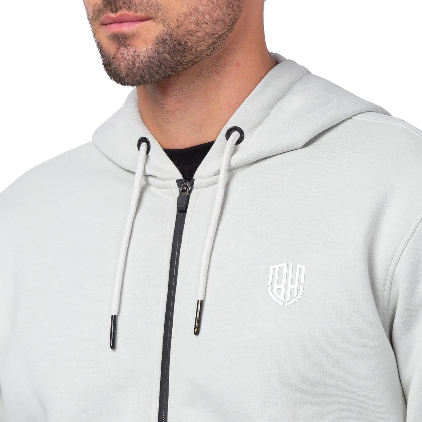 Being Human Clothing Men Regular Fit Hooded Hoody-Lt.Grey