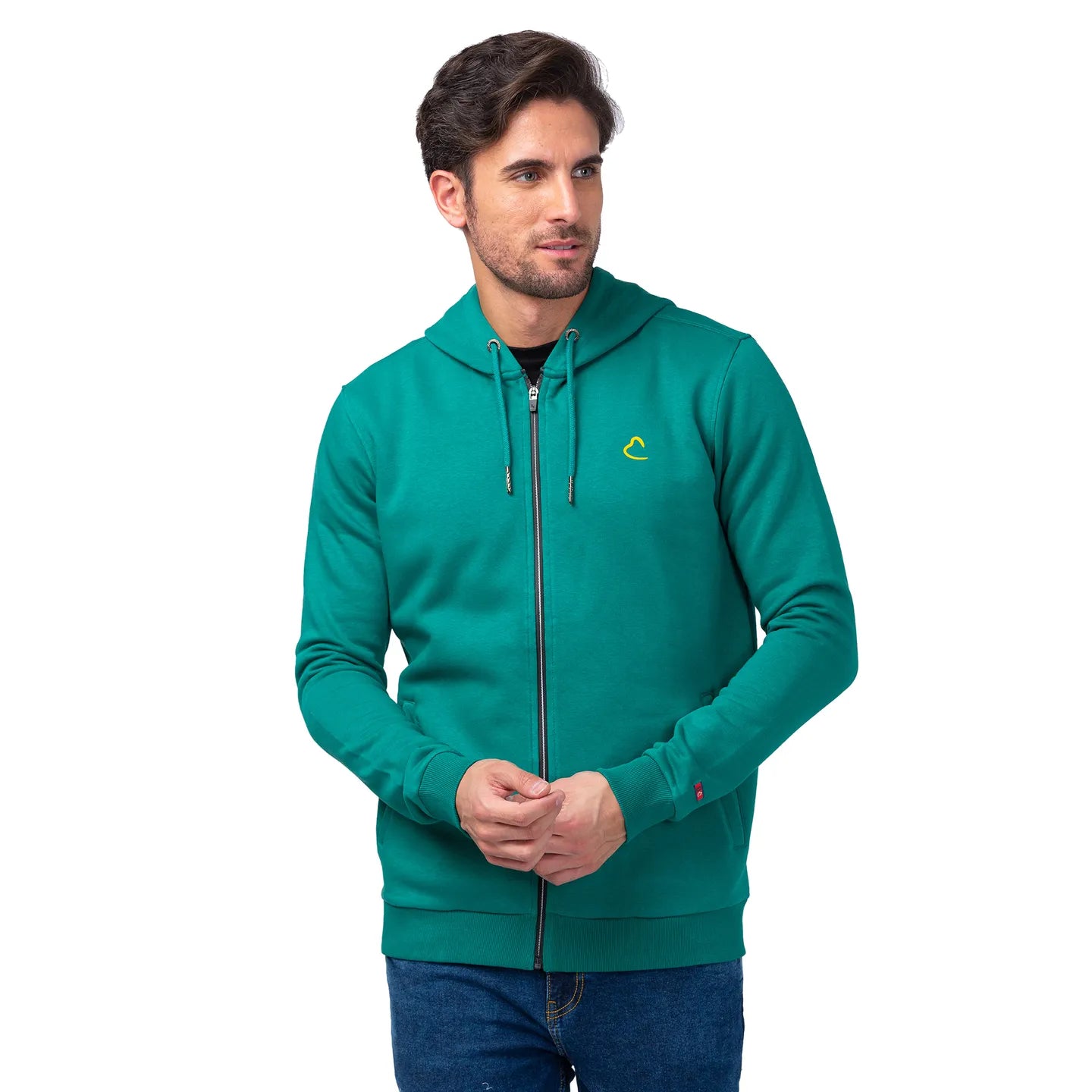 Being Human Clothing Men Regular Fit Hooded Hoody-Dk.Green