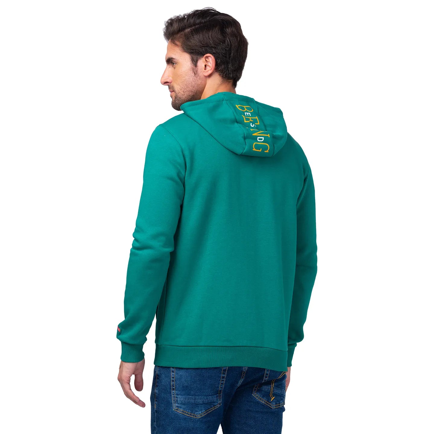 Being Human Clothing Men Regular Fit Hooded Hoody-Dk.Green