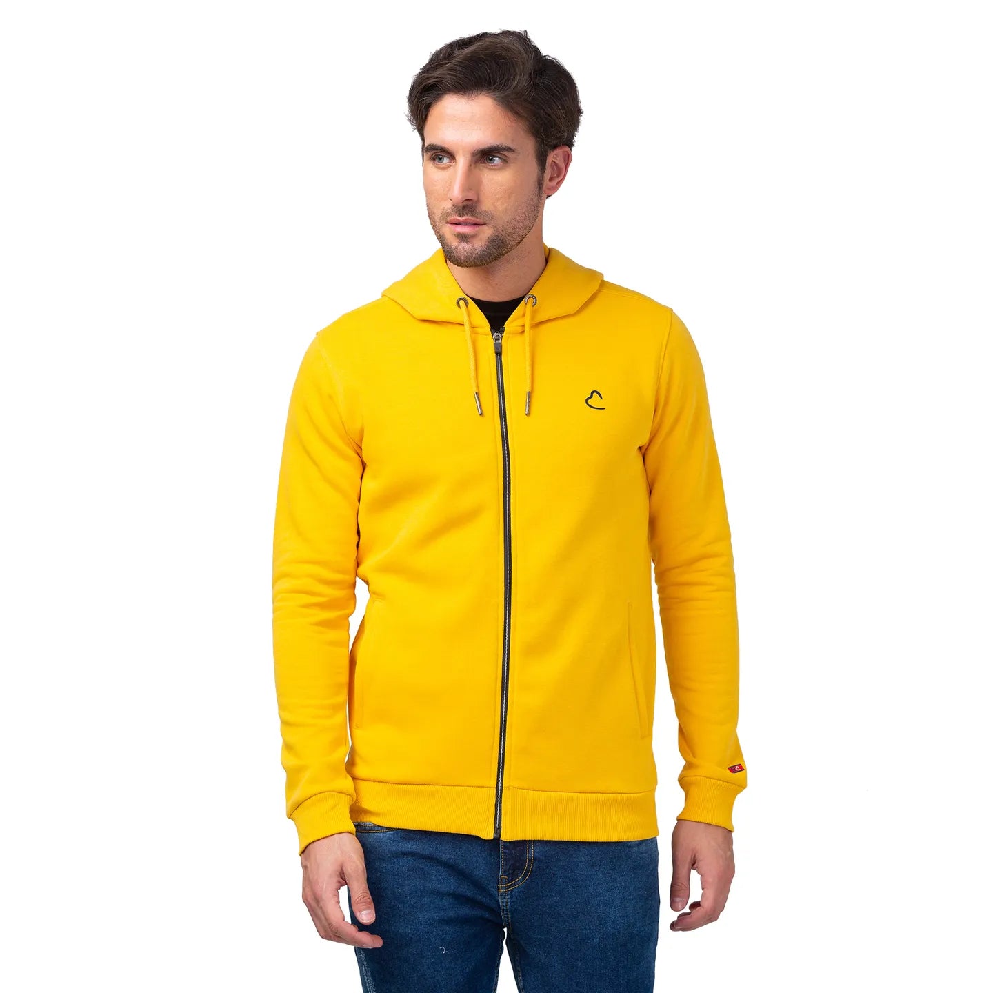 Being Human Clothing Men Regular Fit Hooded Hoody-Yellow