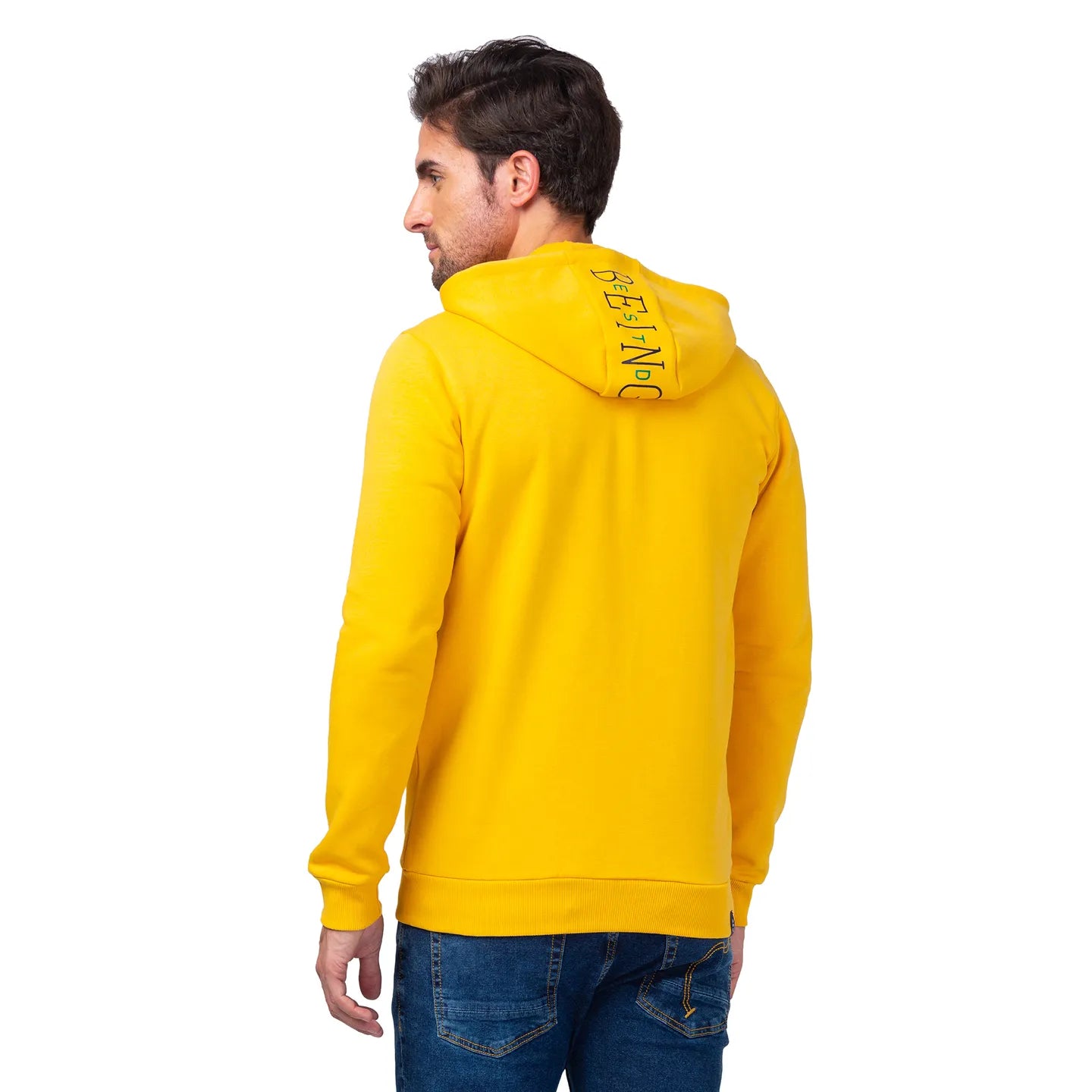 Being Human Clothing Men Regular Fit Hooded Hoody-Yellow