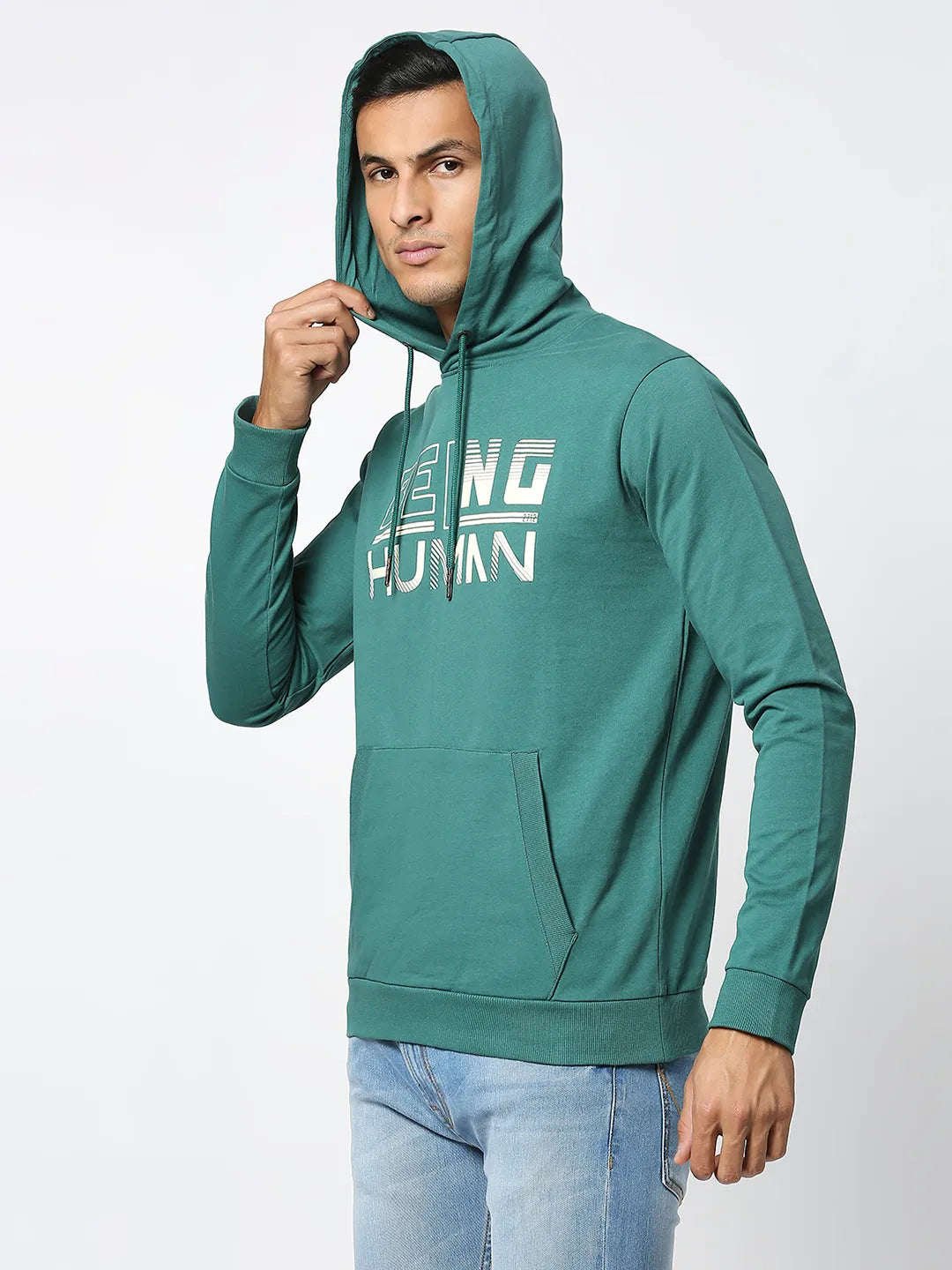 Being Human Clothing Men  Hoody-Evergreen