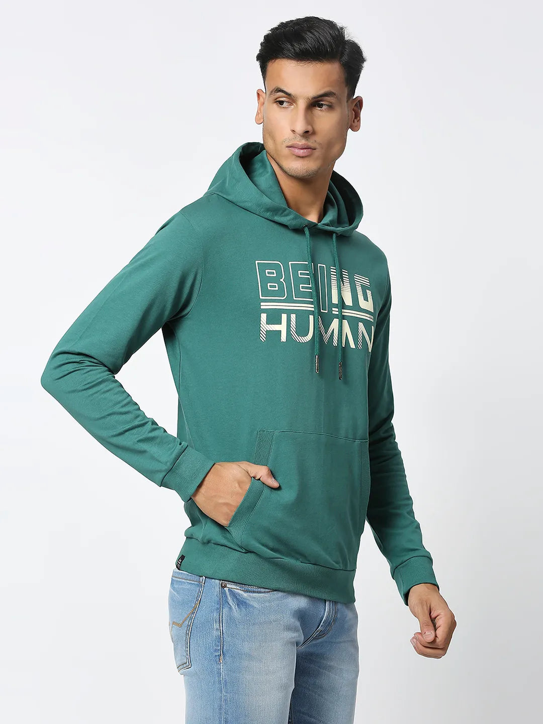 Being Human Clothing Men  Hoody-Evergreen