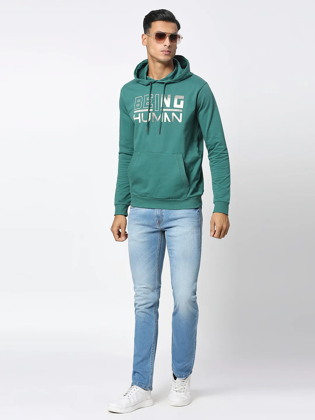 Being Human Clothing Men  Hoody-Evergreen