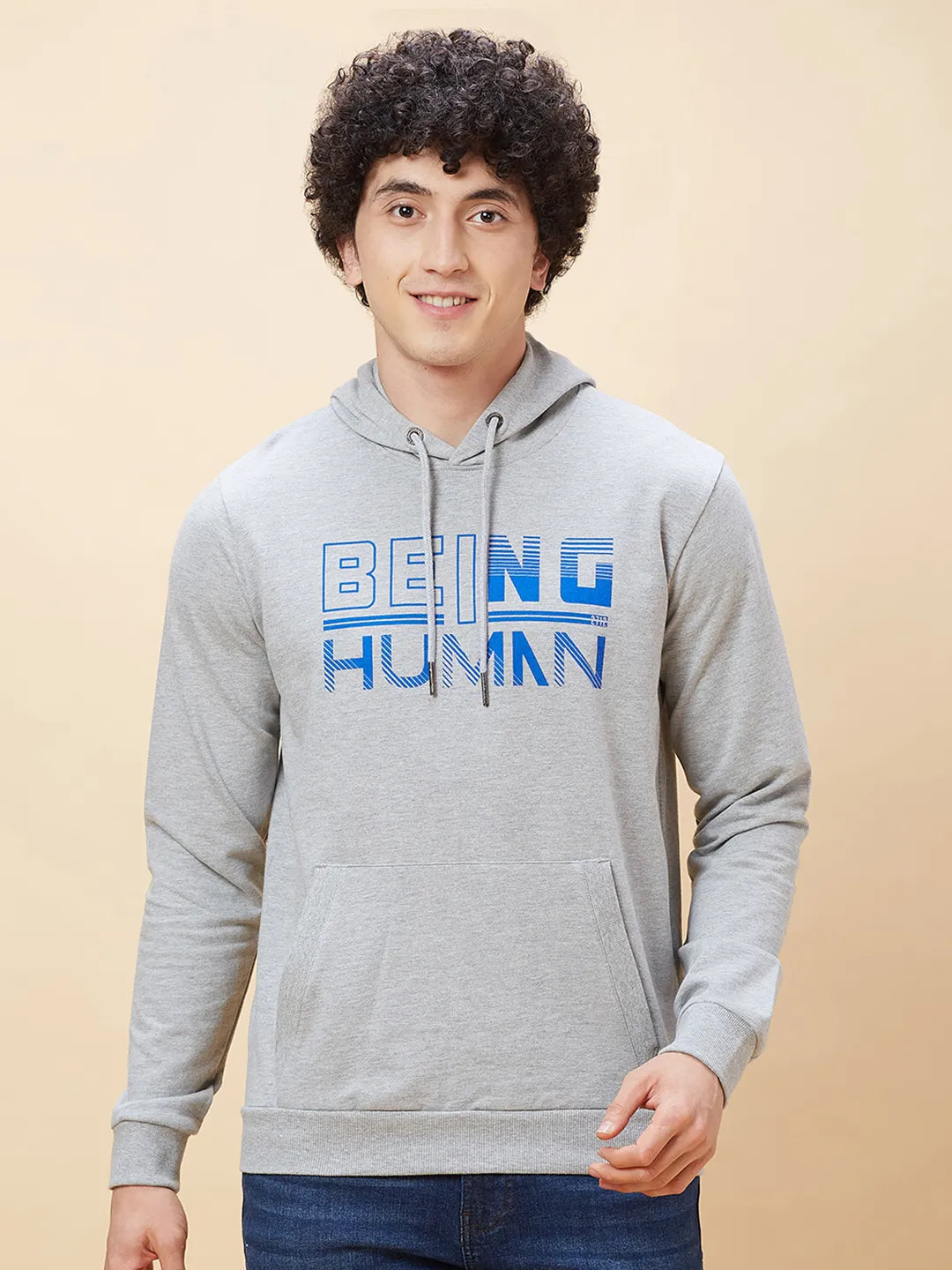 Being Human Clothing Men  Hoody-Grey Melange