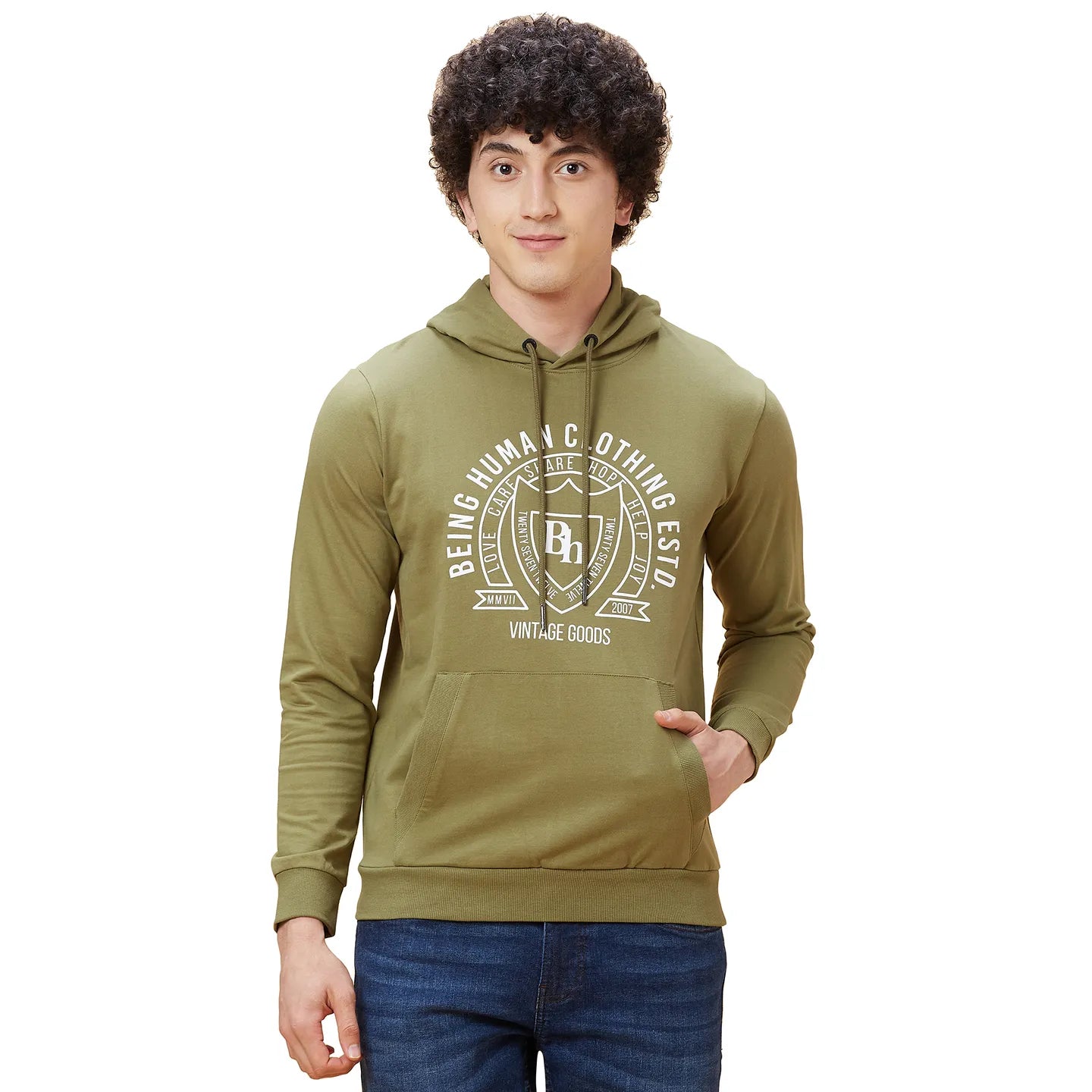 Being Human Clothing Men  Hoody-Olive