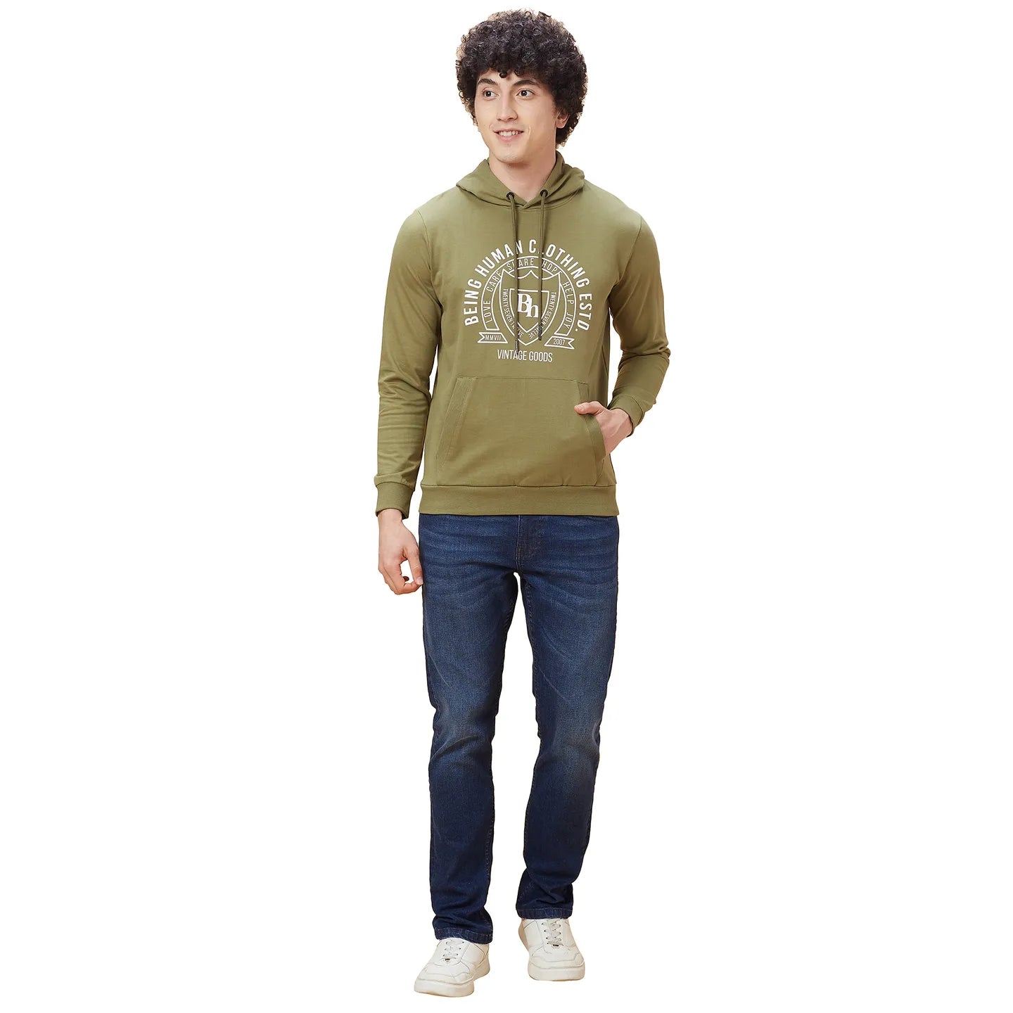 Being Human Clothing Men  Hoody-Olive