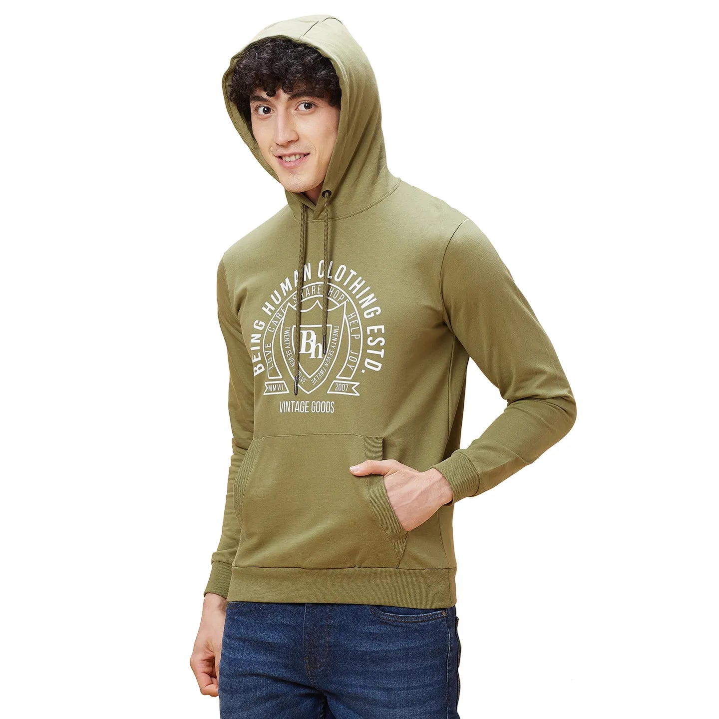 Being Human Clothing Men  Hoody-Olive