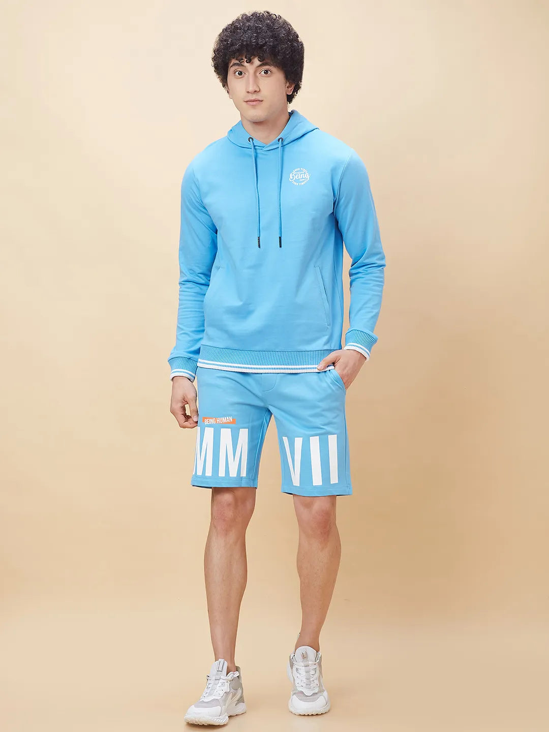 Being Human Clothing Men  Hoody-Light Blue