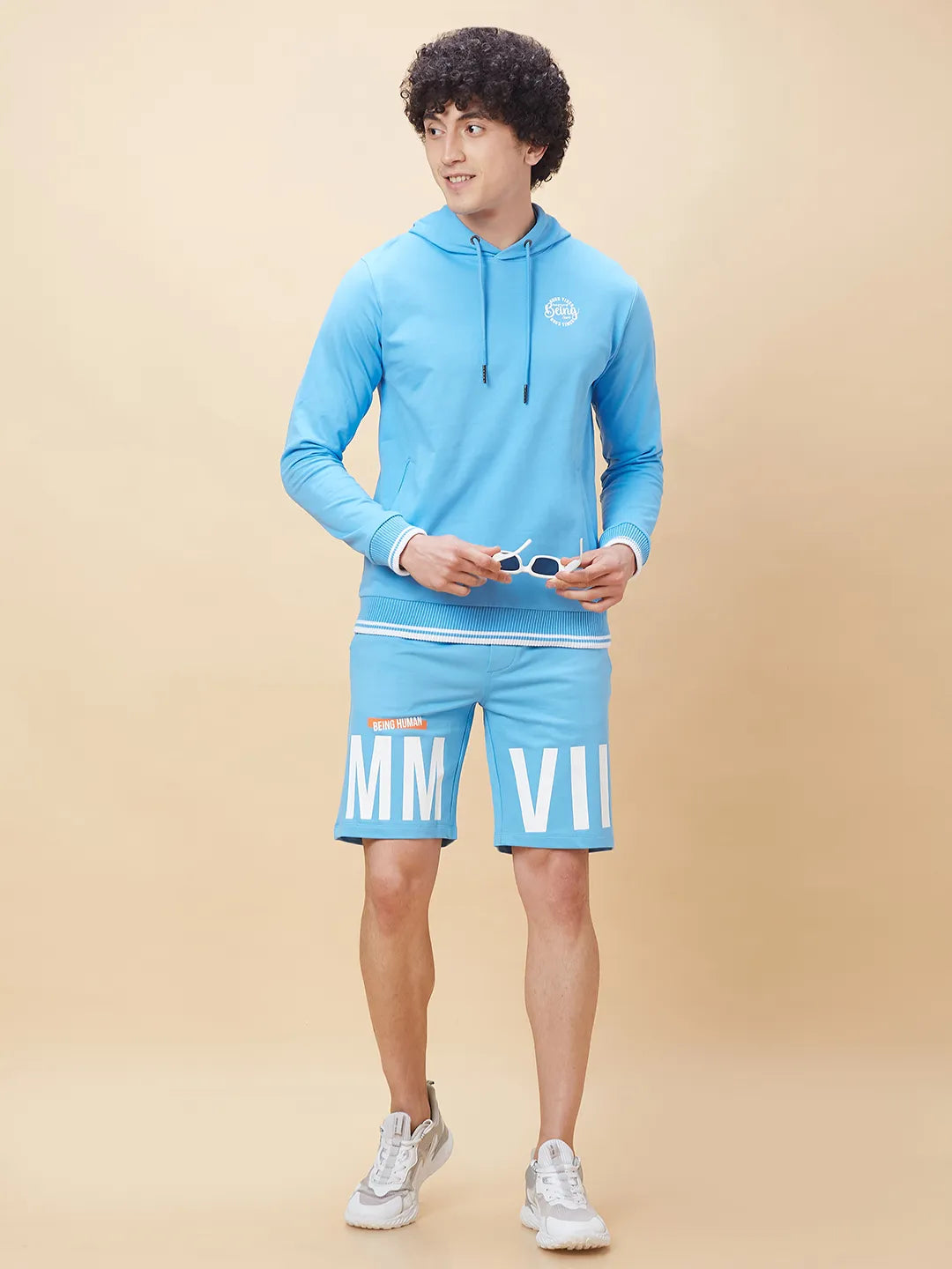 Being Human Clothing Men  Hoody-Light Blue