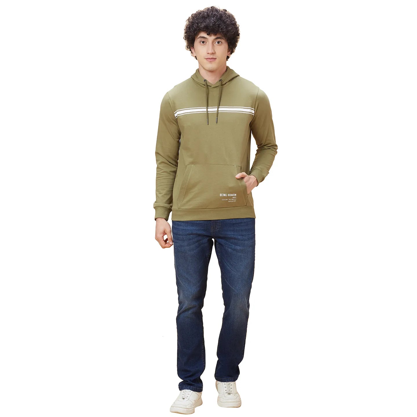 Being Human Clothing Men  Hoody-Olive