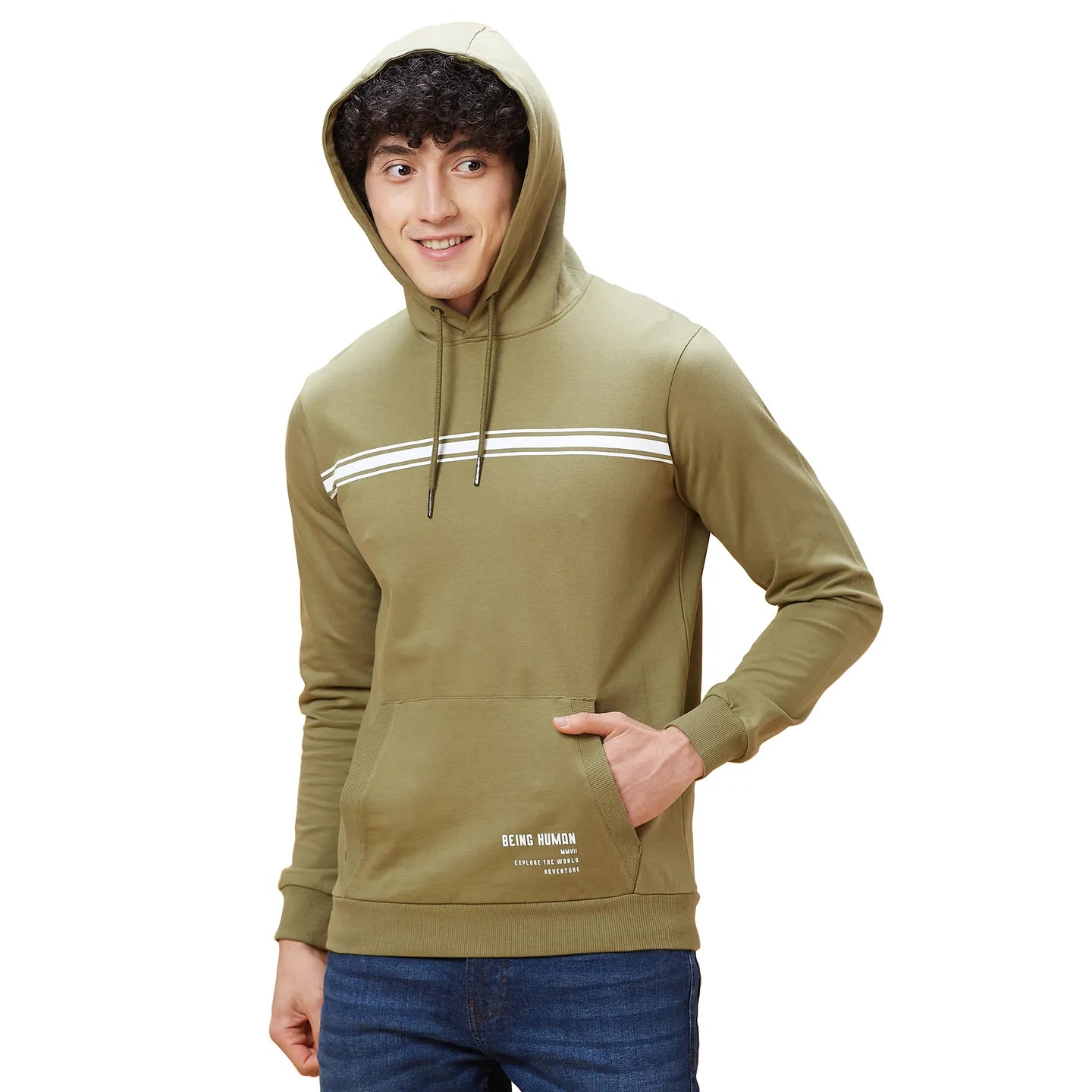 Being Human Clothing Men  Hoody-Olive