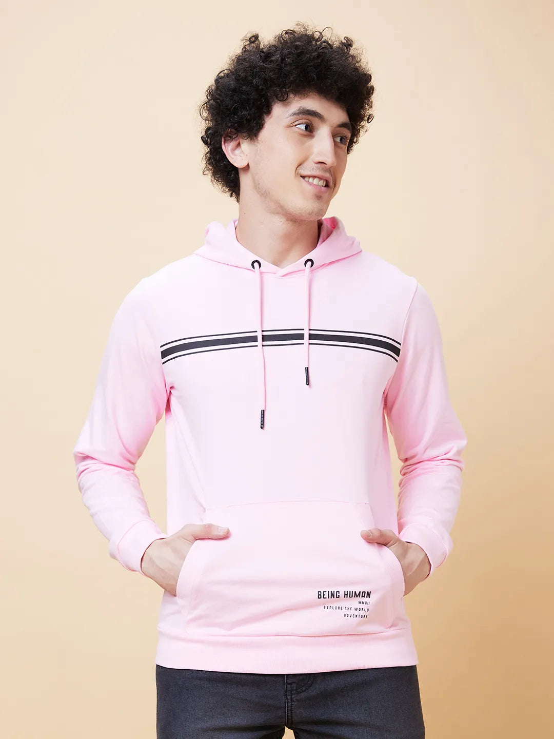 Being Human Clothing Men  Hoody-Pink